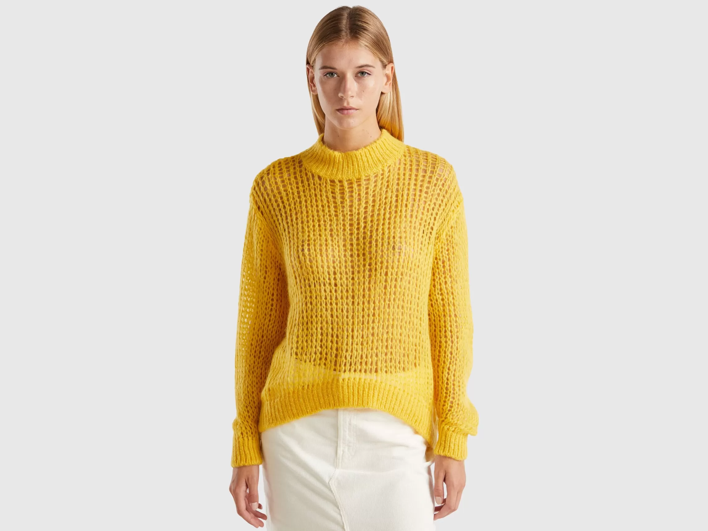 United Colors of Benetton Turtleneck sweater in mohair blend