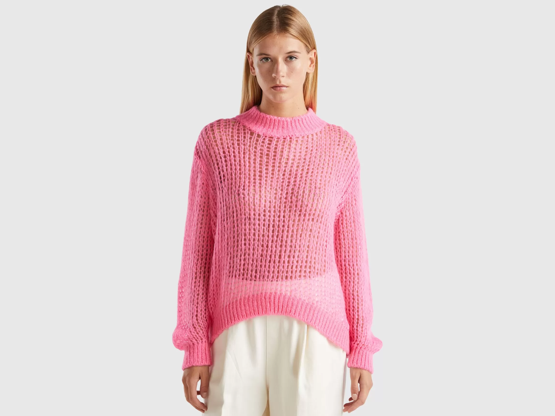 United Colors of Benetton Turtleneck sweater in mohair blend