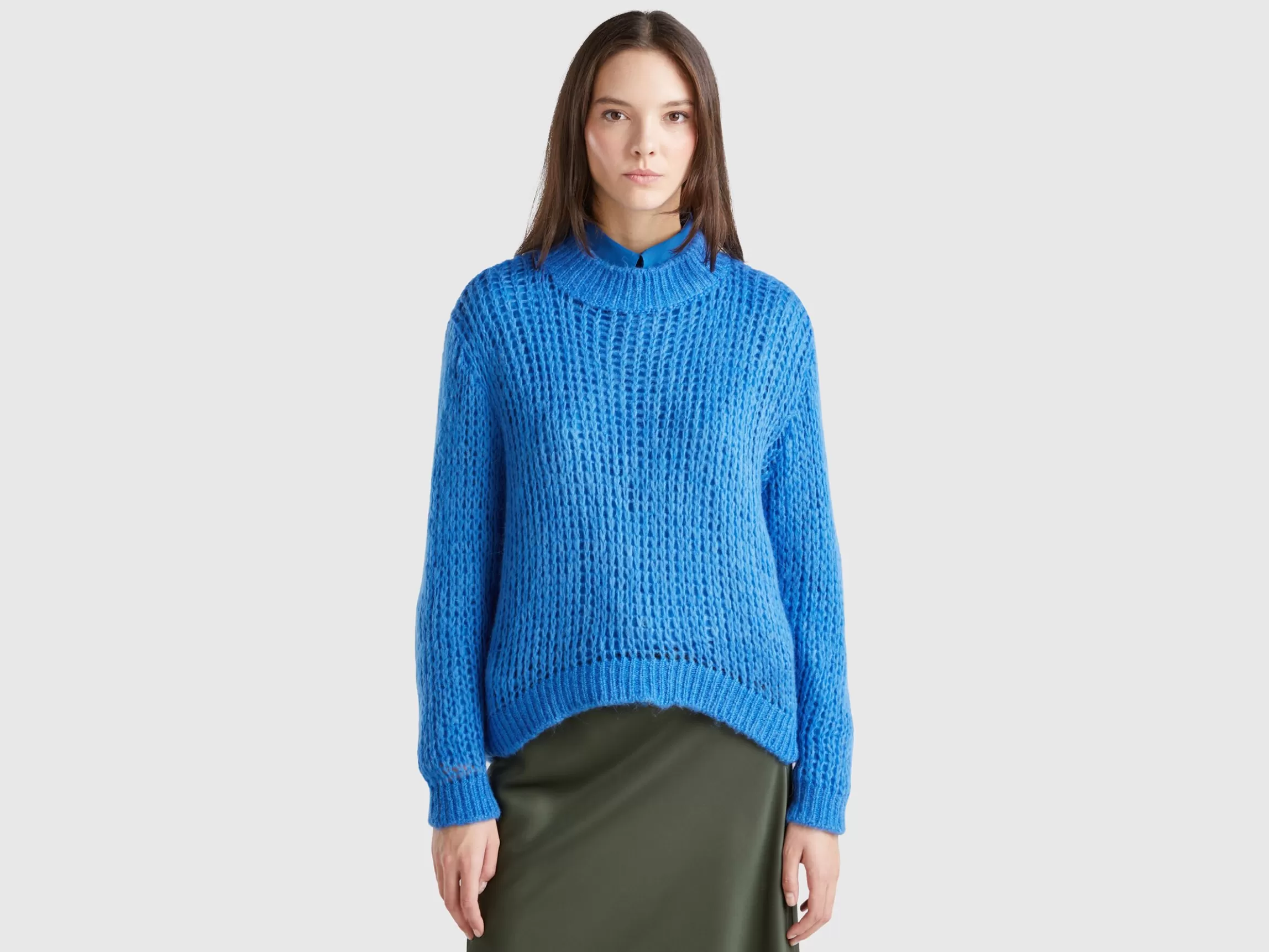 United Colors of Benetton Turtleneck sweater in mohair blend