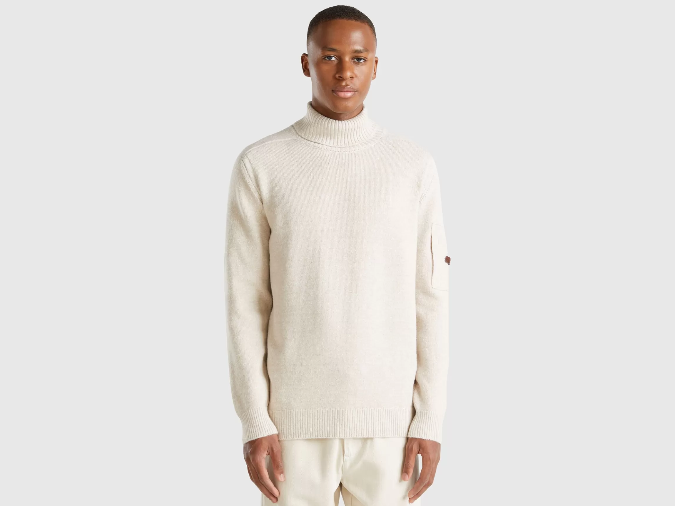 United Colors of Benetton Turtleneck sweater with pocket