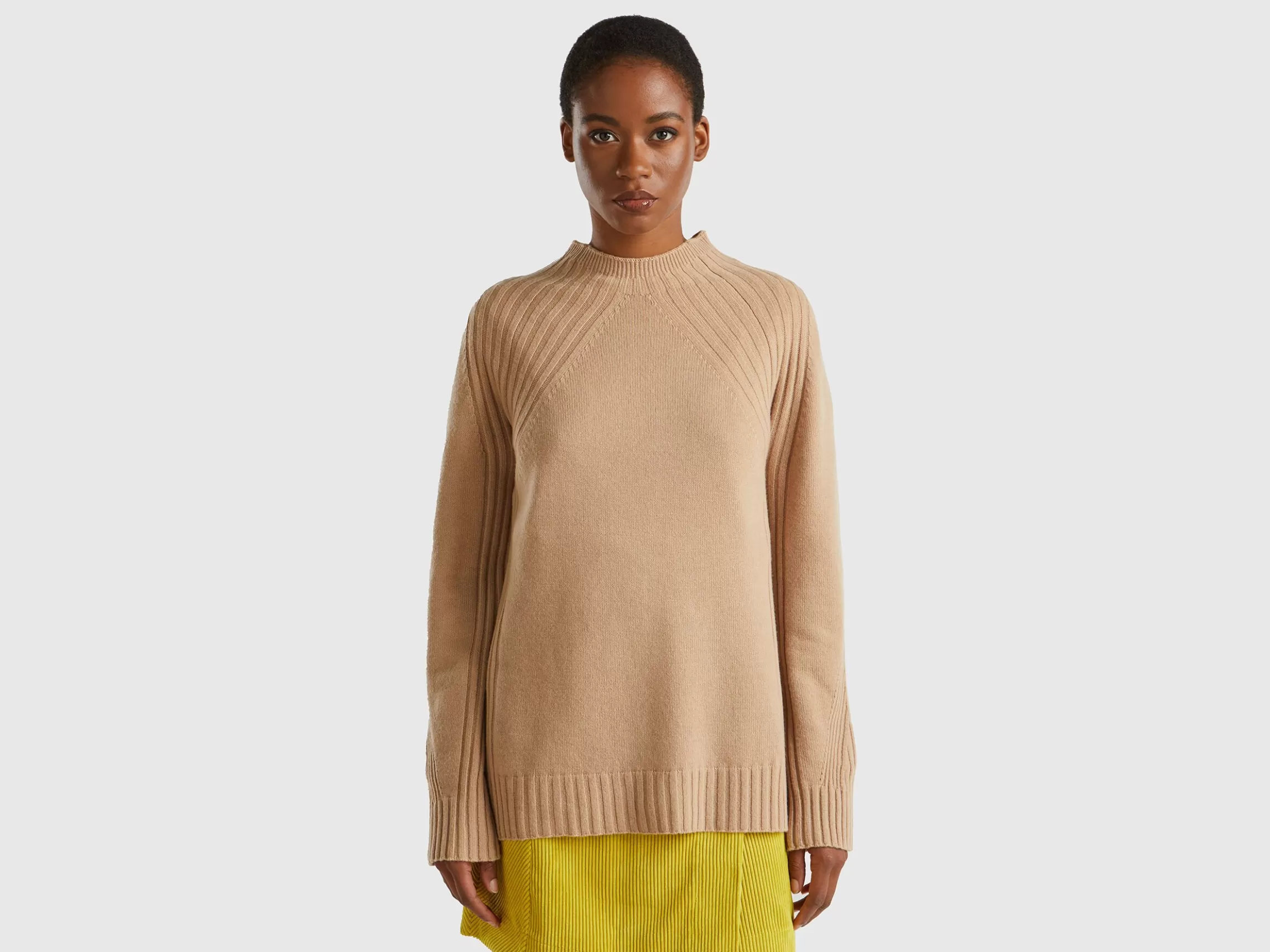 United Colors of Benetton Turtleneck sweater with slits