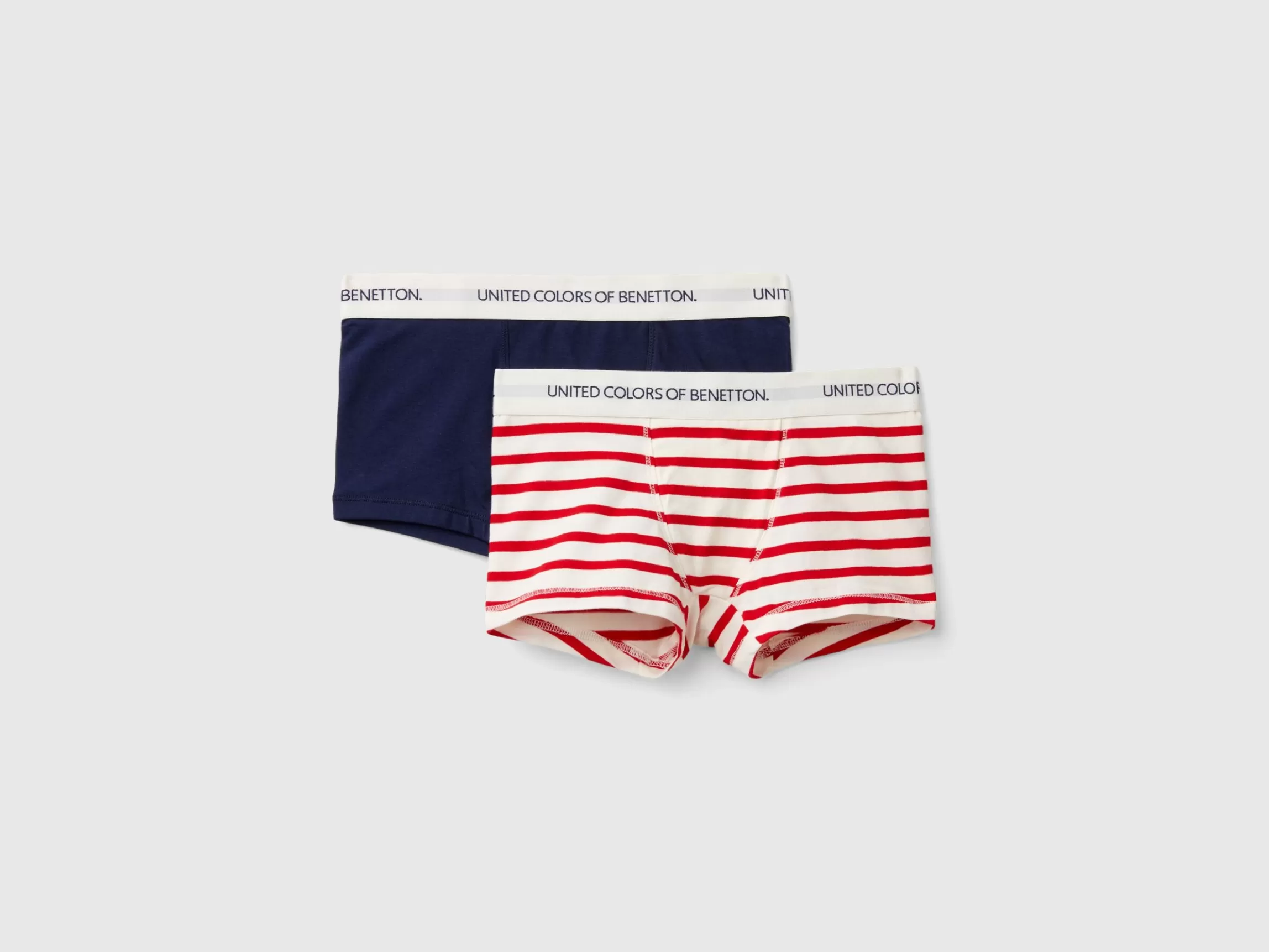 United Colors of Benetton Two boxers in stretch organic cotton