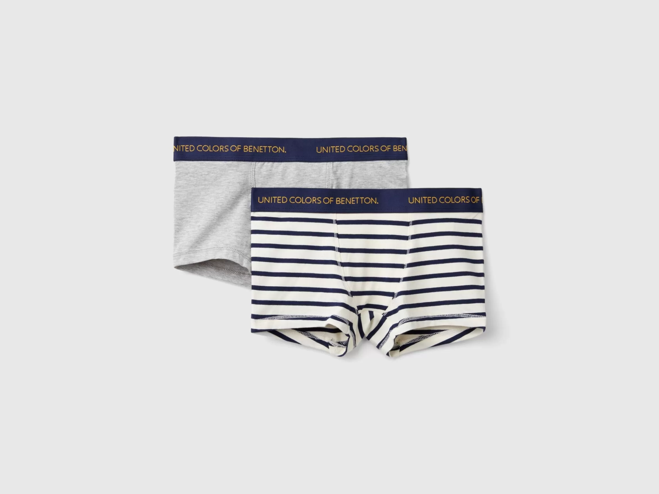 United Colors of Benetton Two boxers in stretch organic cotton