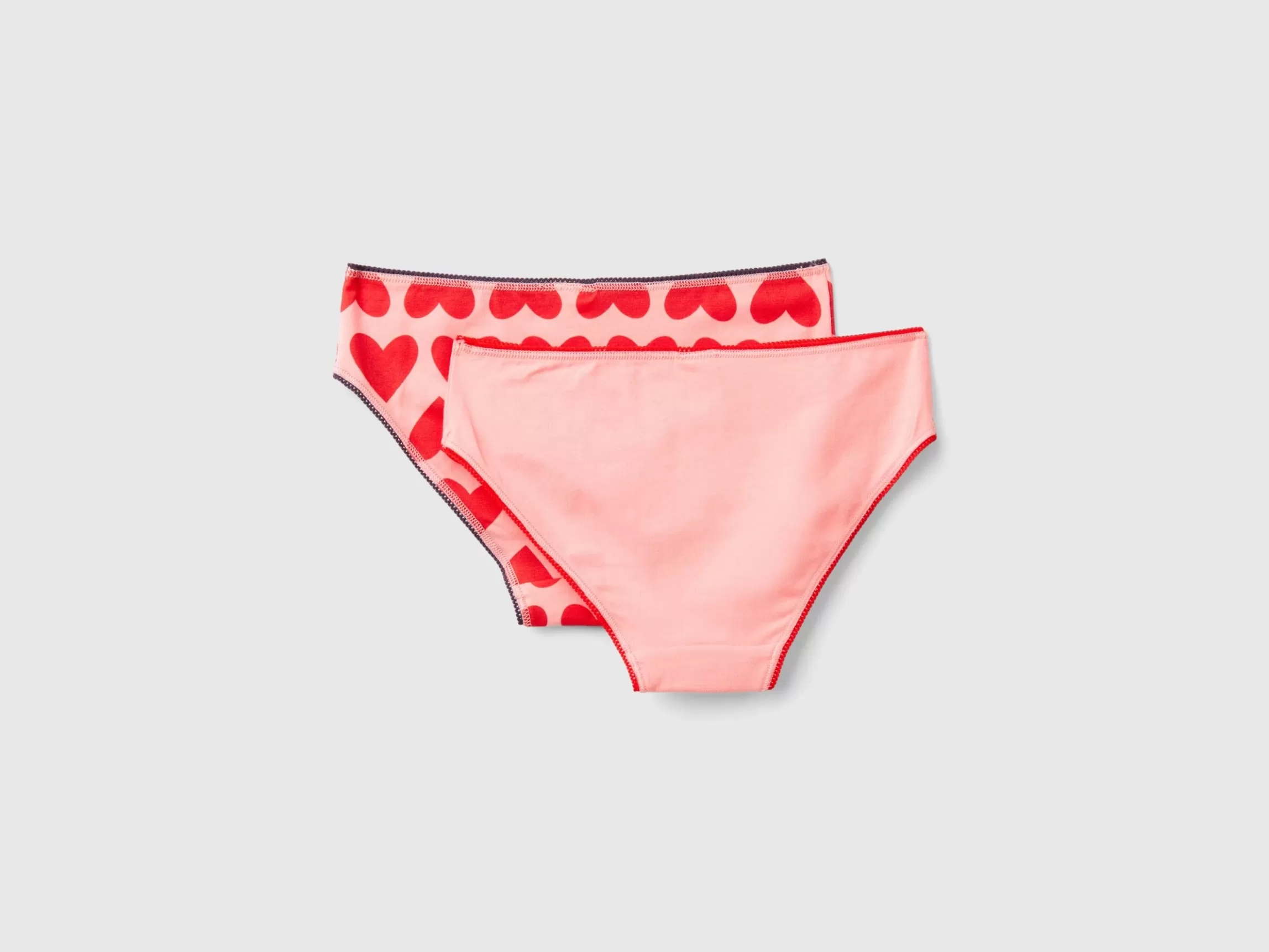 United Colors of Benetton Two briefs with hearts