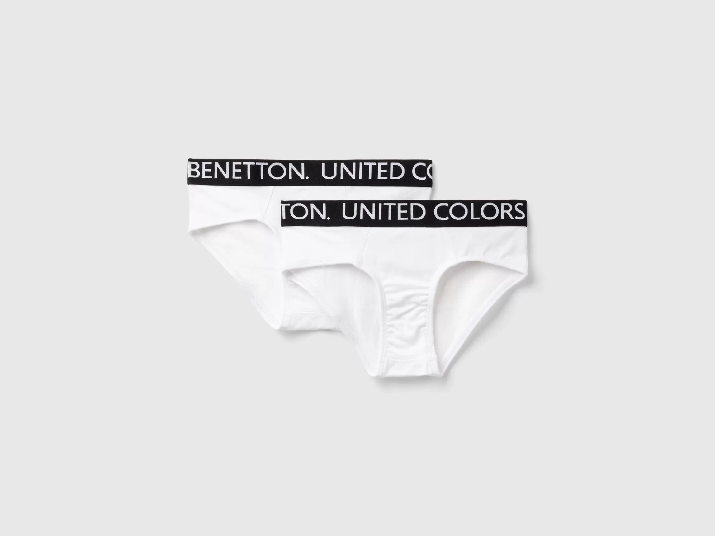 United Colors of Benetton Two briefs with logoed elastic