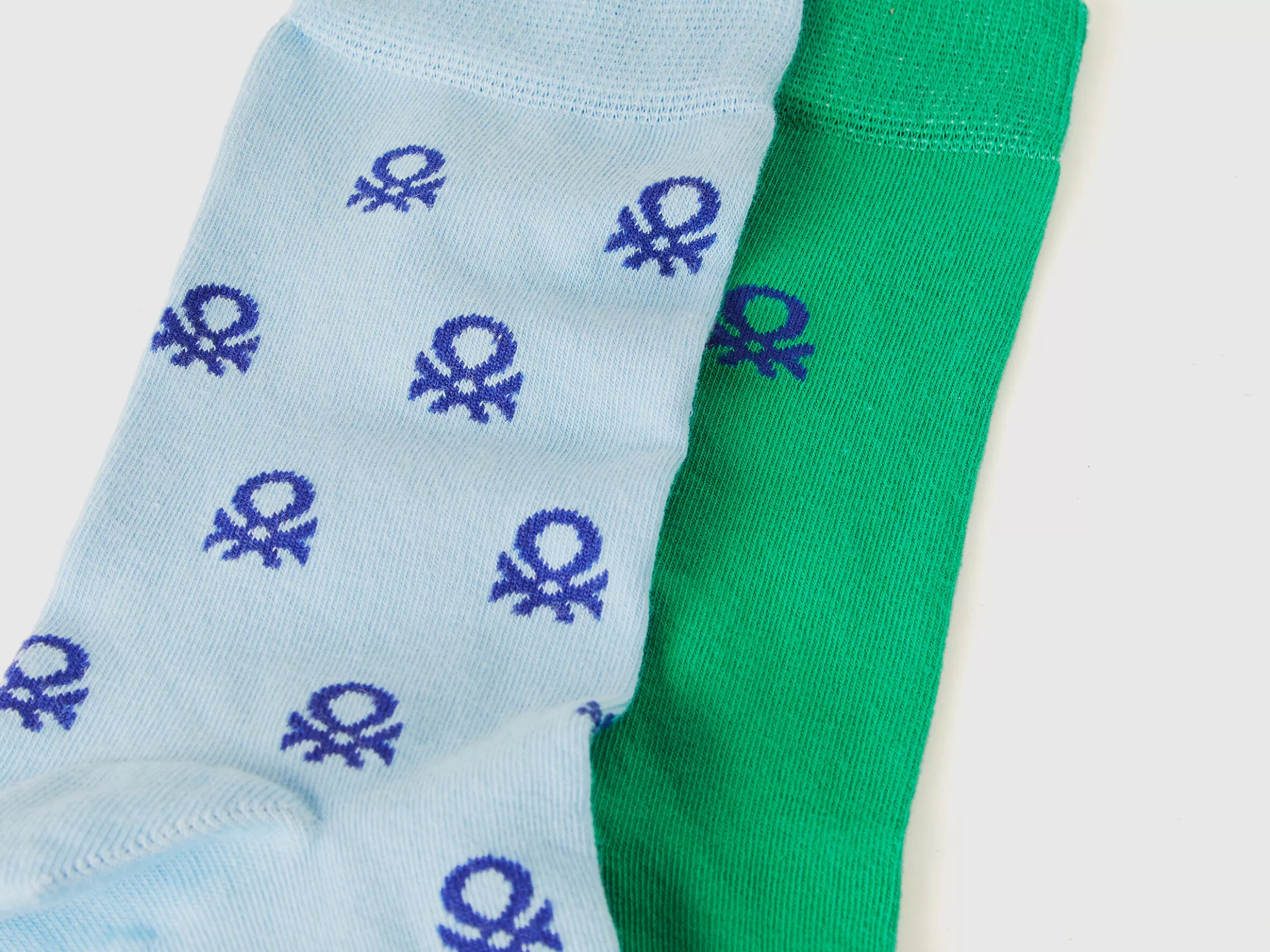 United Colors of Benetton Two pairs of long socks with logos