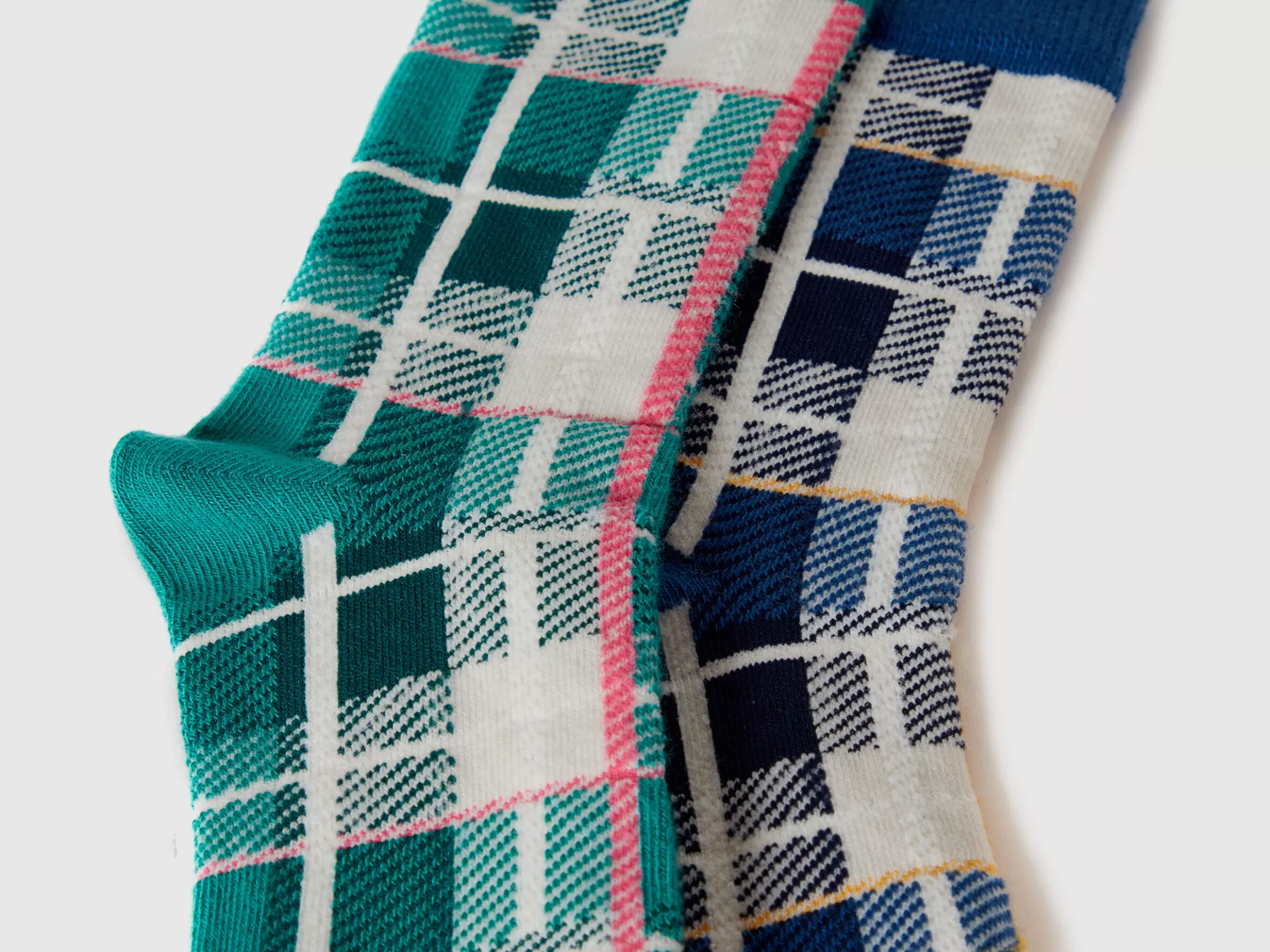 United Colors of Benetton Two pairs of tartan socks