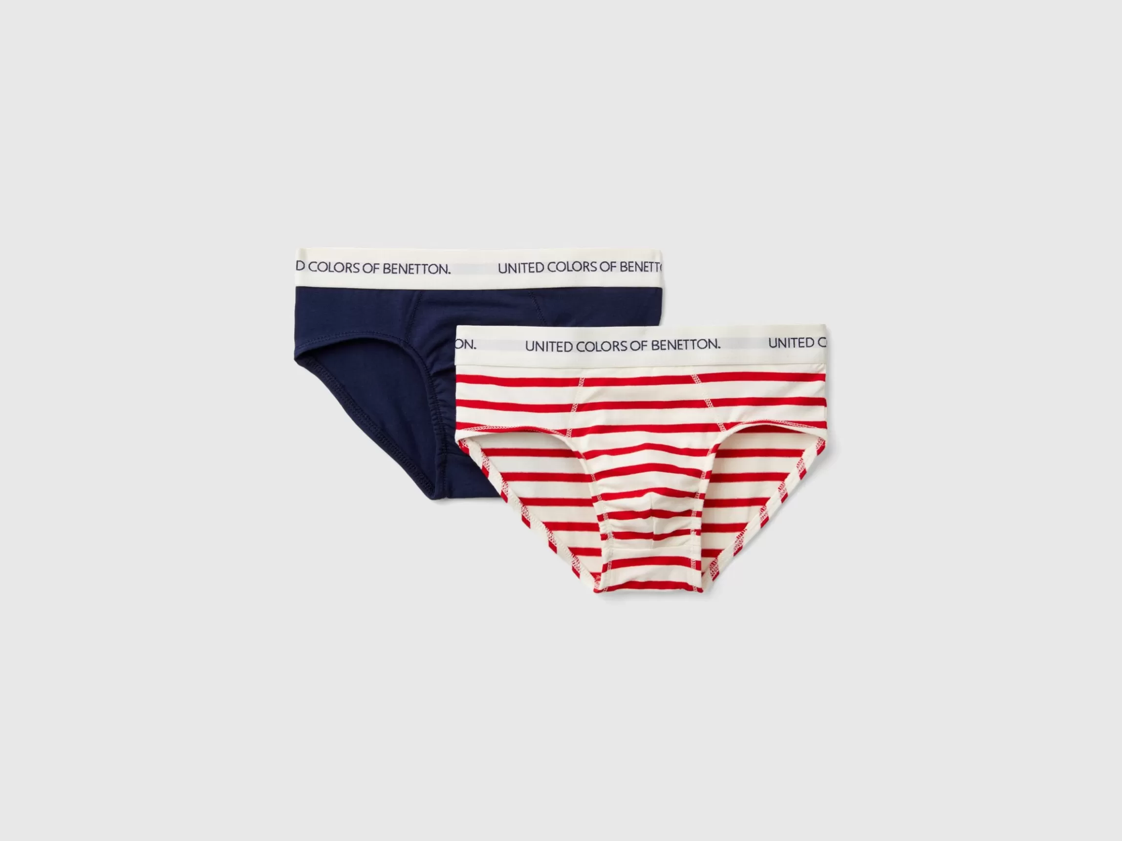 United Colors of Benetton Two pairs of underwear in stretch organic cotton