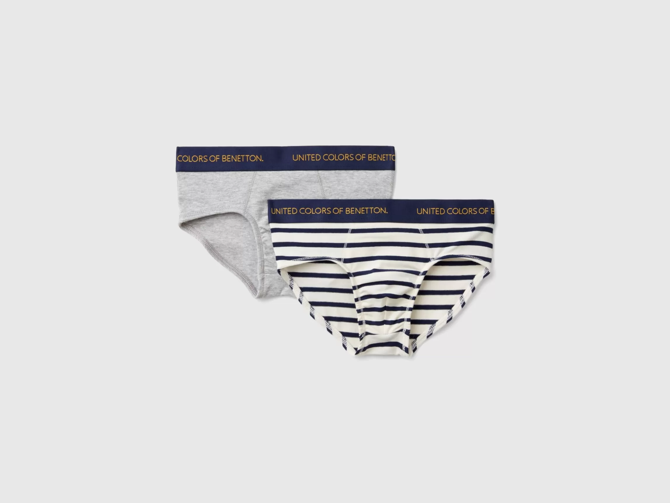 United Colors of Benetton Two pairs of underwear in stretch organic cotton