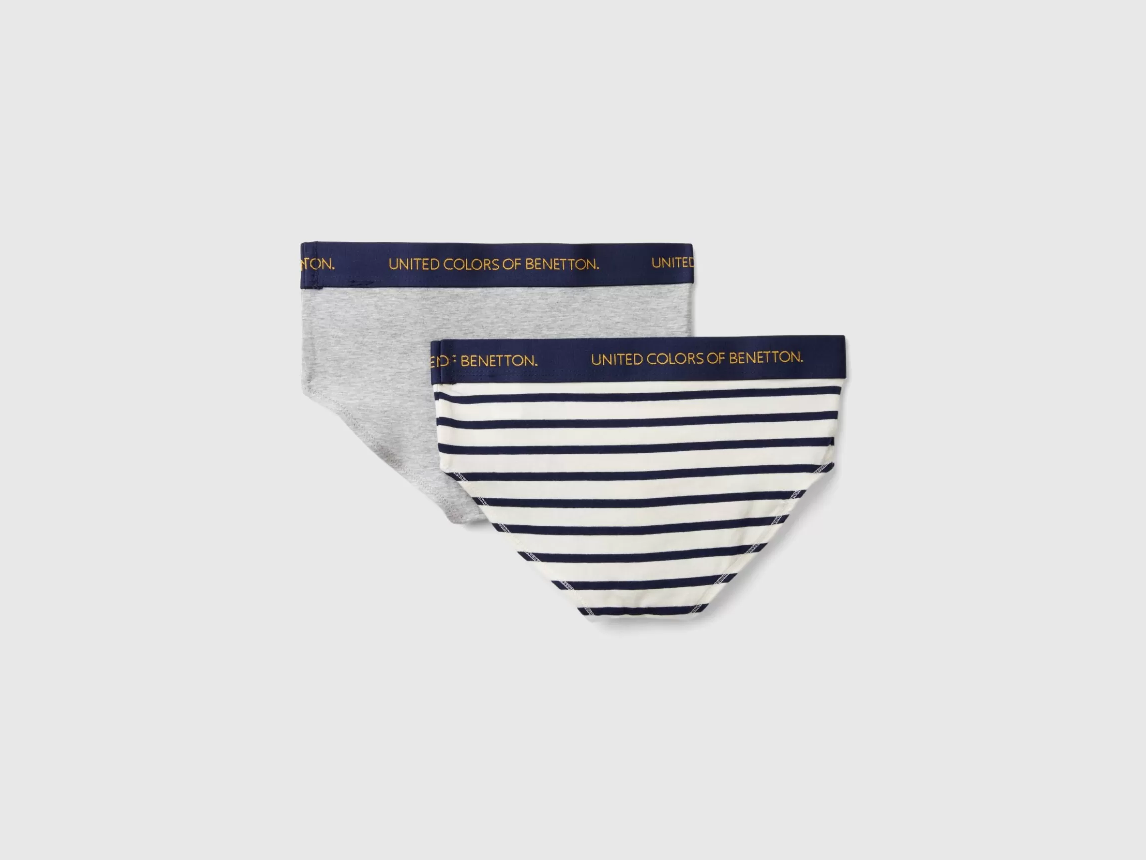 United Colors of Benetton Two pairs of underwear in stretch organic cotton