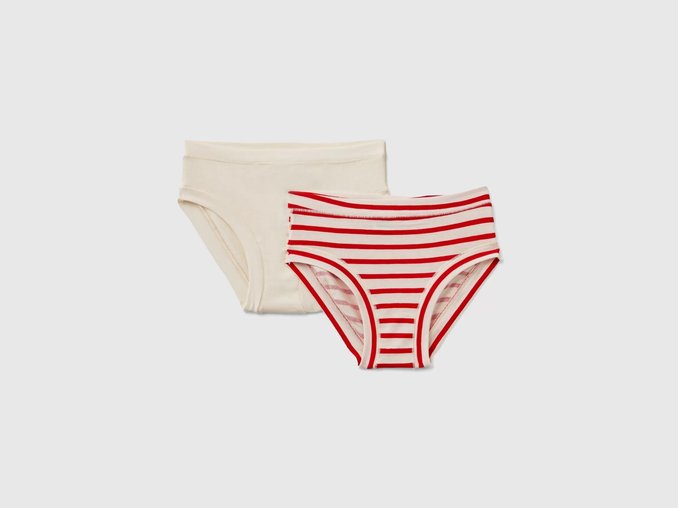 United Colors of Benetton Two pairs of underwear in stretch organic cotton blend