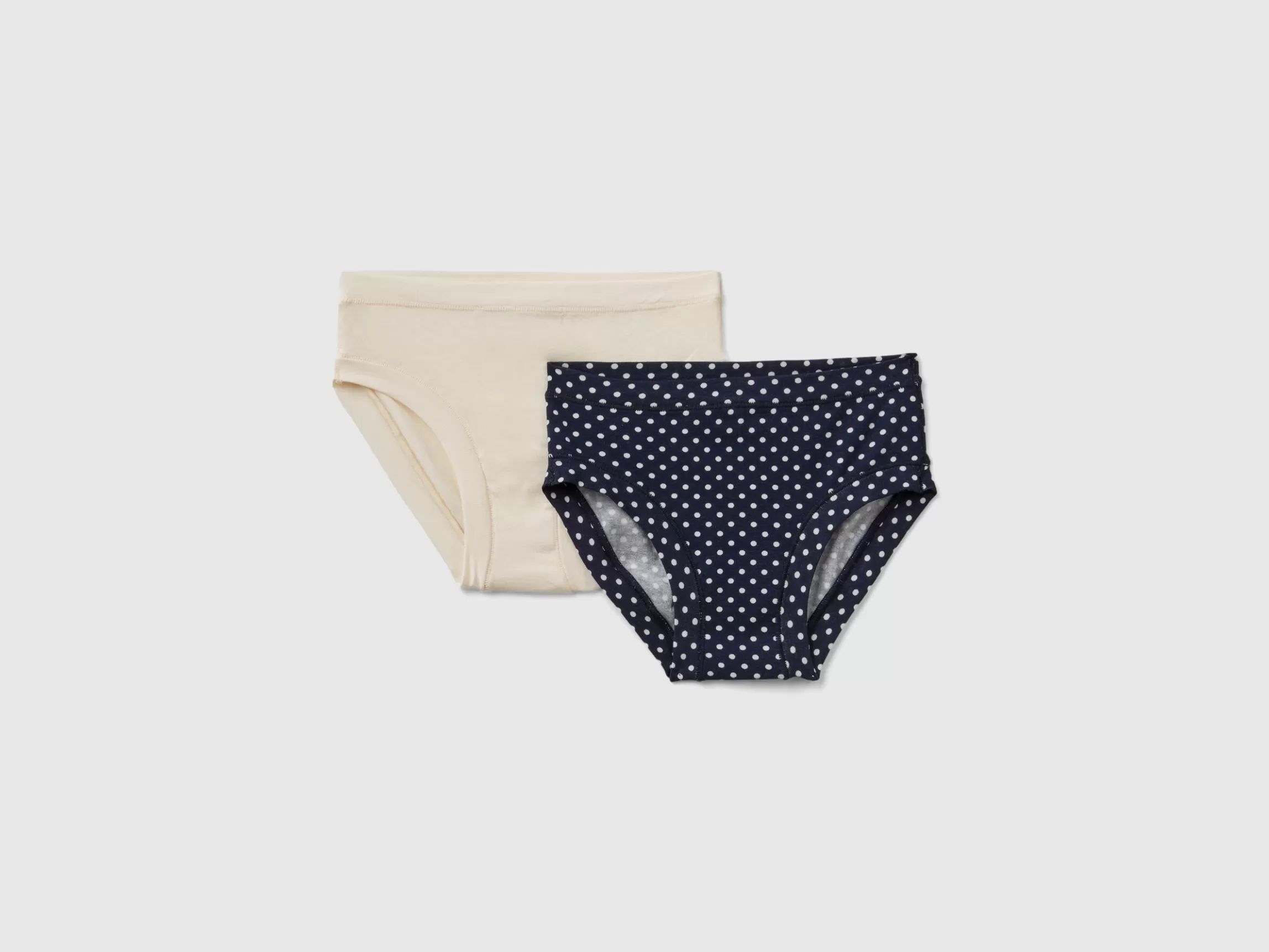 United Colors of Benetton Two pairs of underwear in stretch organic cotton blend
