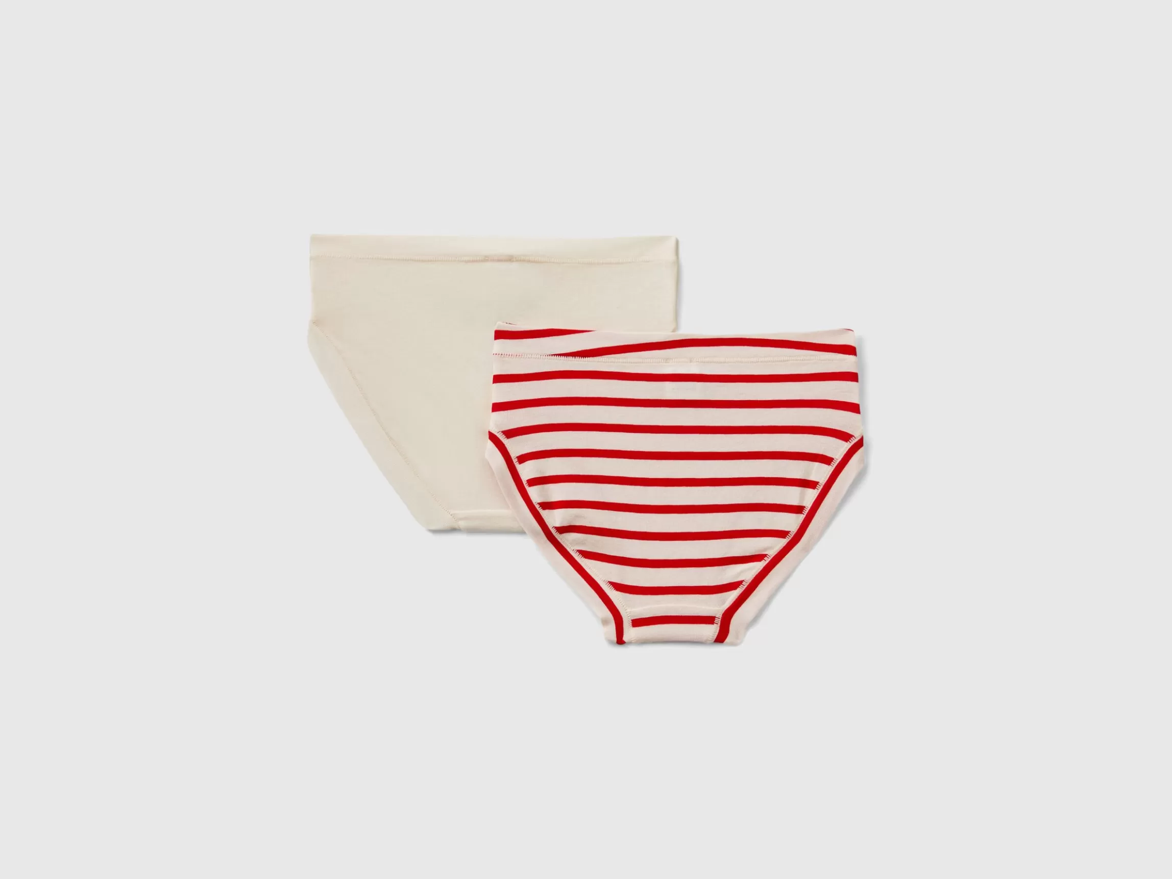 United Colors of Benetton Two pairs of underwear in stretch organic cotton blend