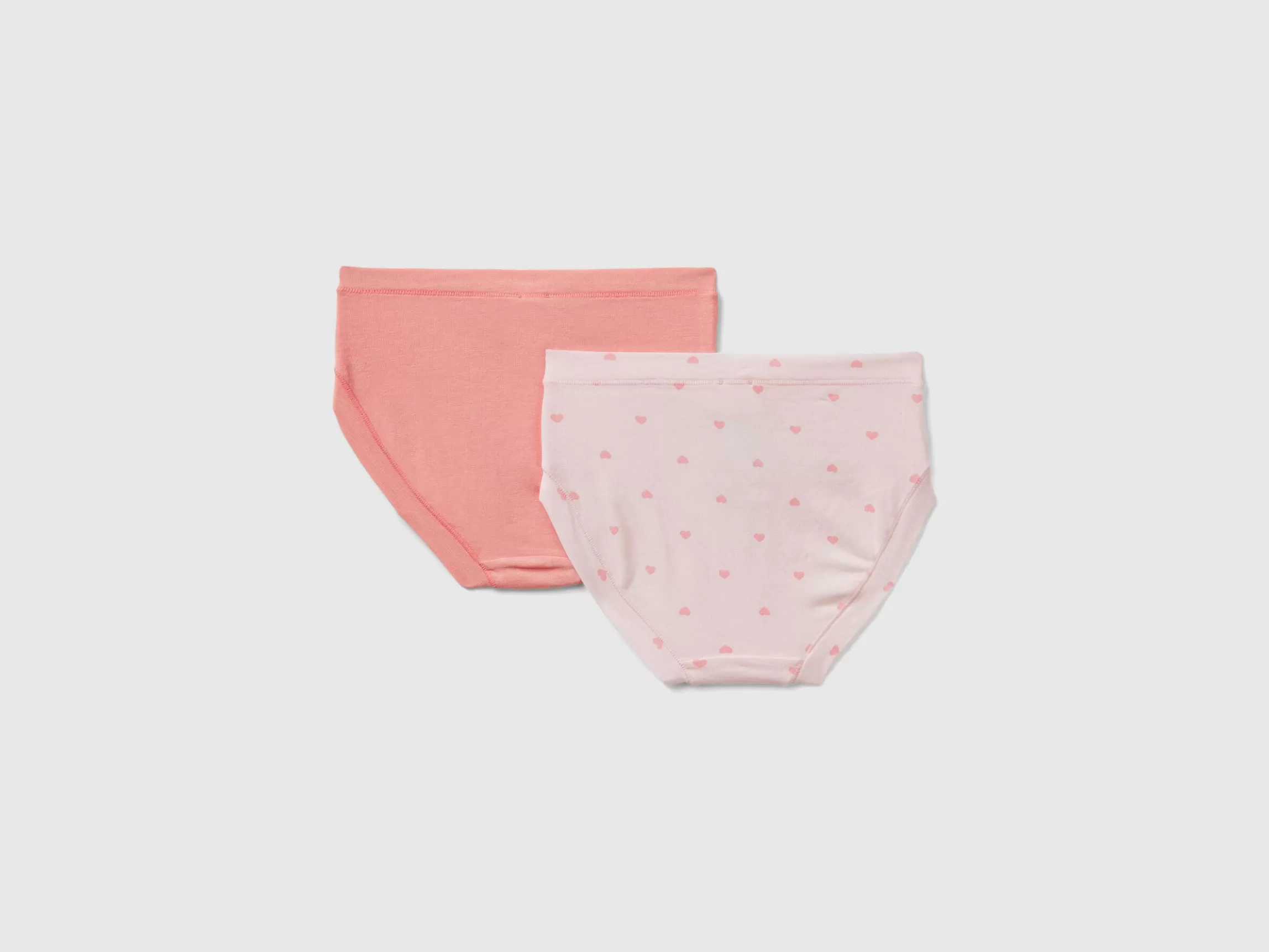 United Colors of Benetton Two pairs of underwear in stretch organic cotton blend