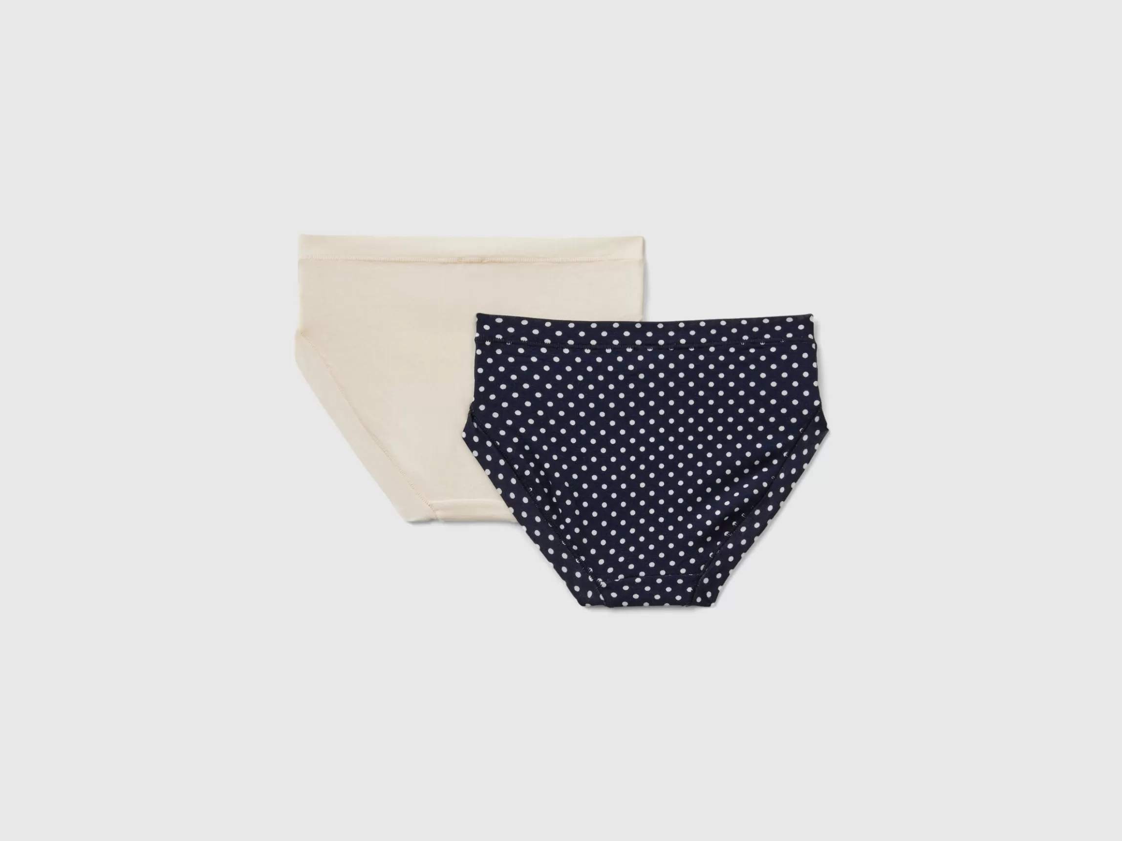 United Colors of Benetton Two pairs of underwear in stretch organic cotton blend