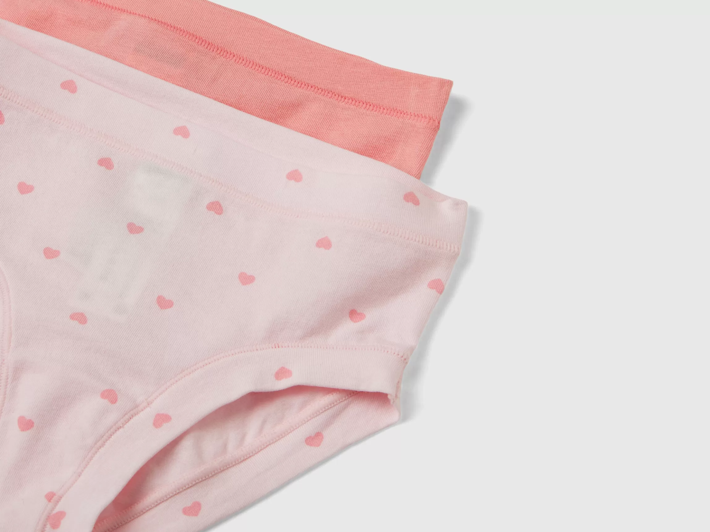 United Colors of Benetton Two pairs of underwear in stretch organic cotton blend