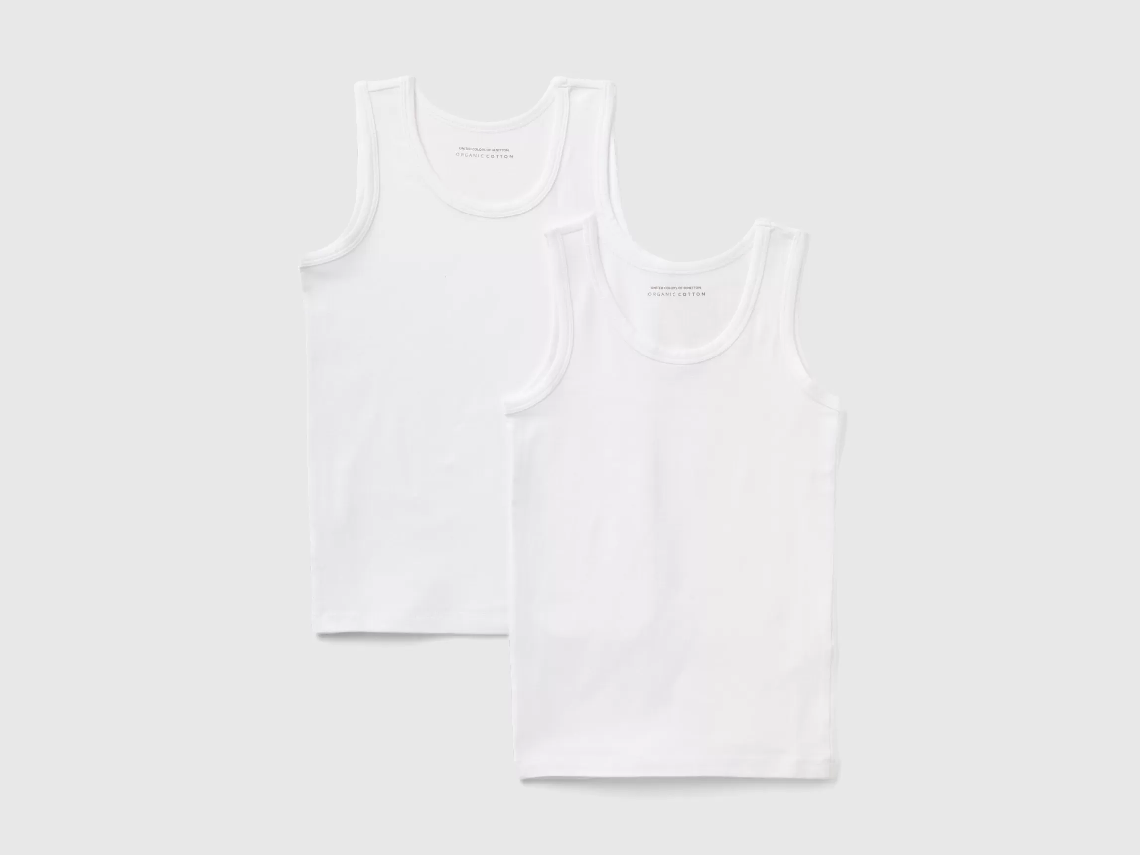 United Colors of Benetton Two stretch organic cotton tank tops