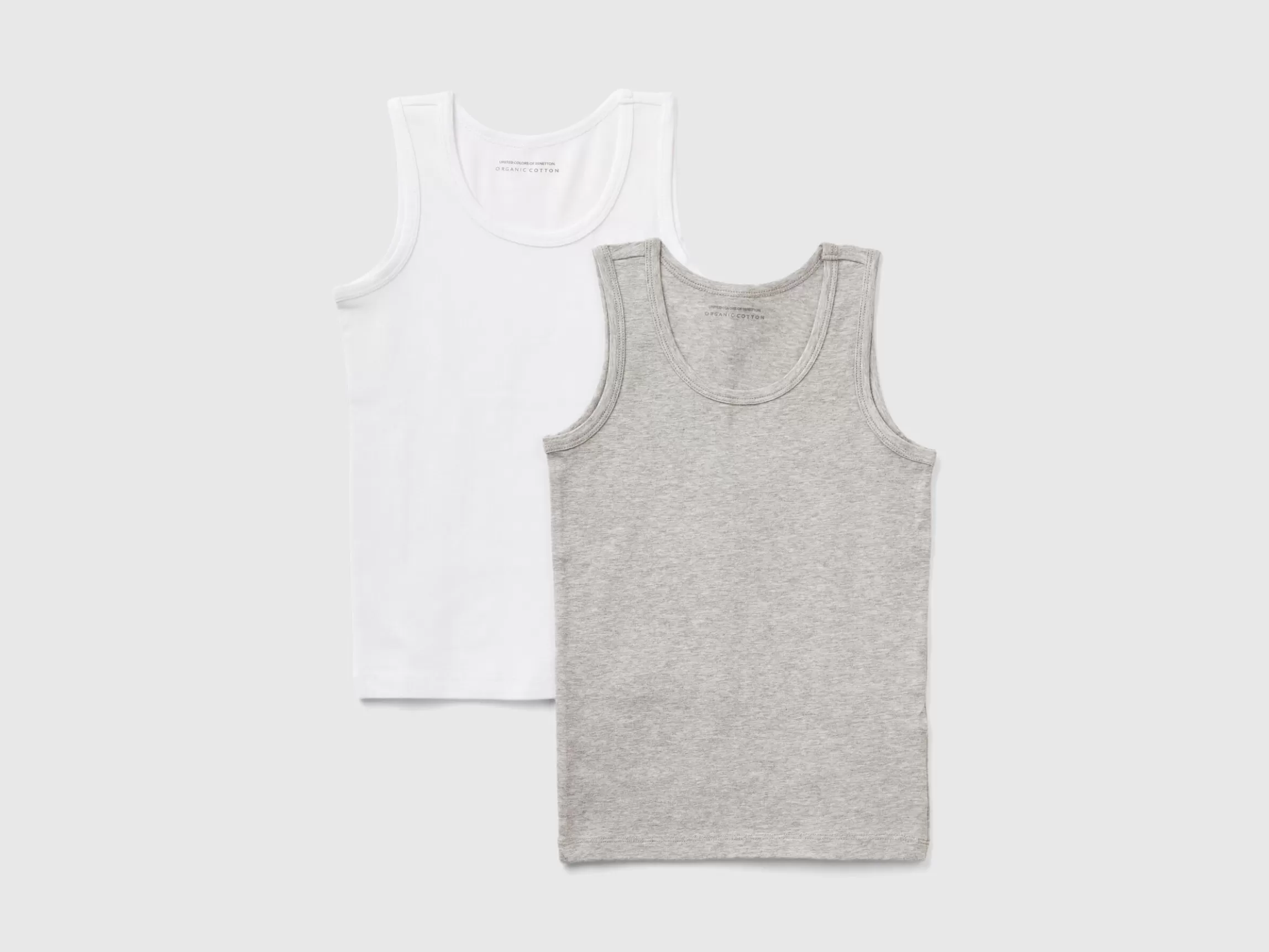 United Colors of Benetton Two stretch organic cotton tank tops