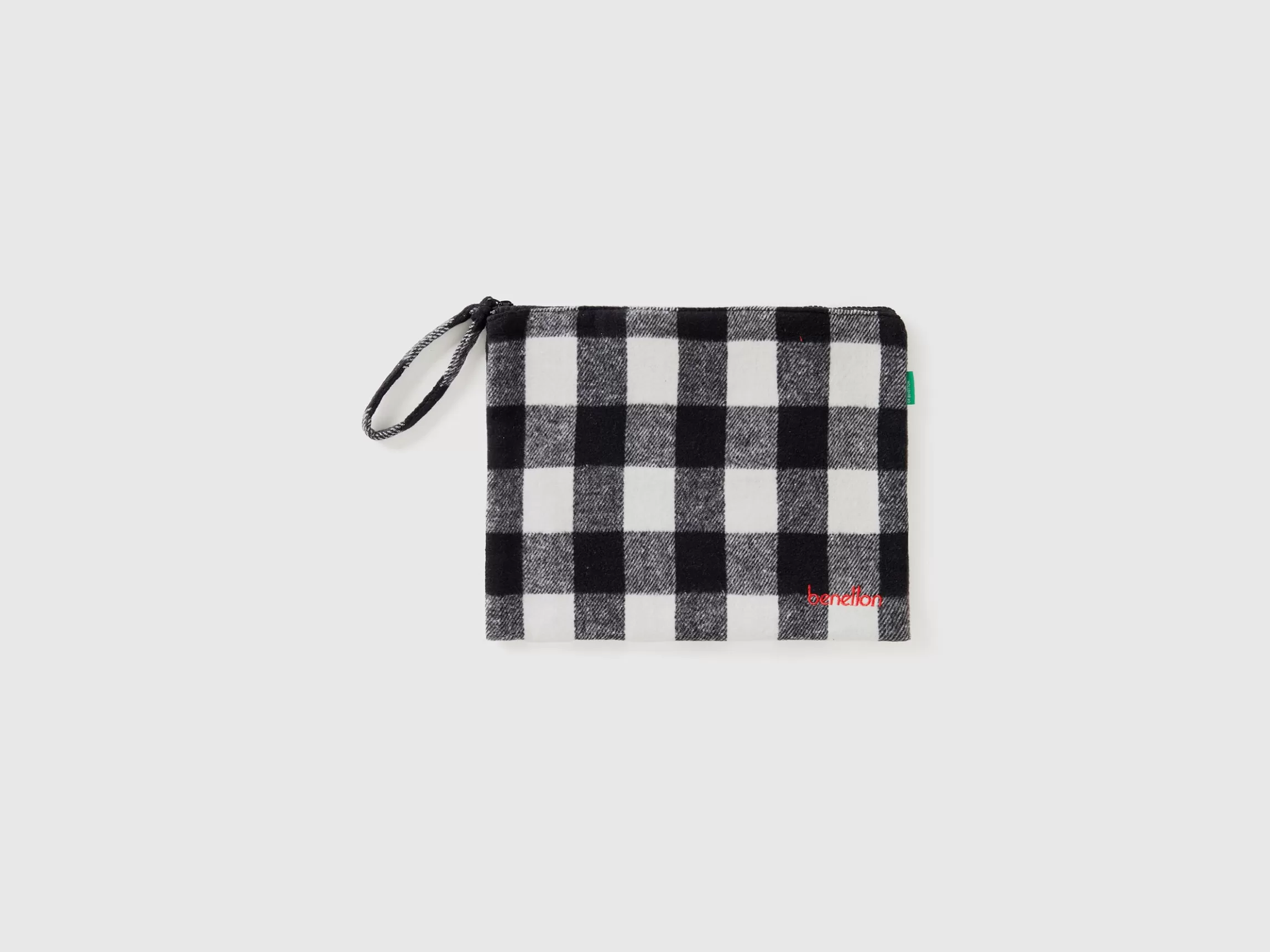 United Colors of Benetton Two-tone check clutch