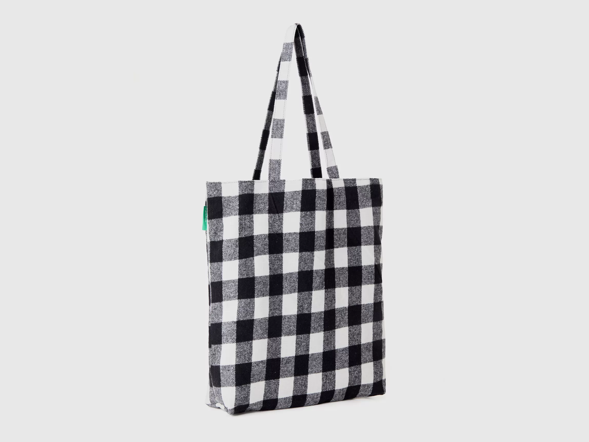 United Colors of Benetton Two-tone check tote bag