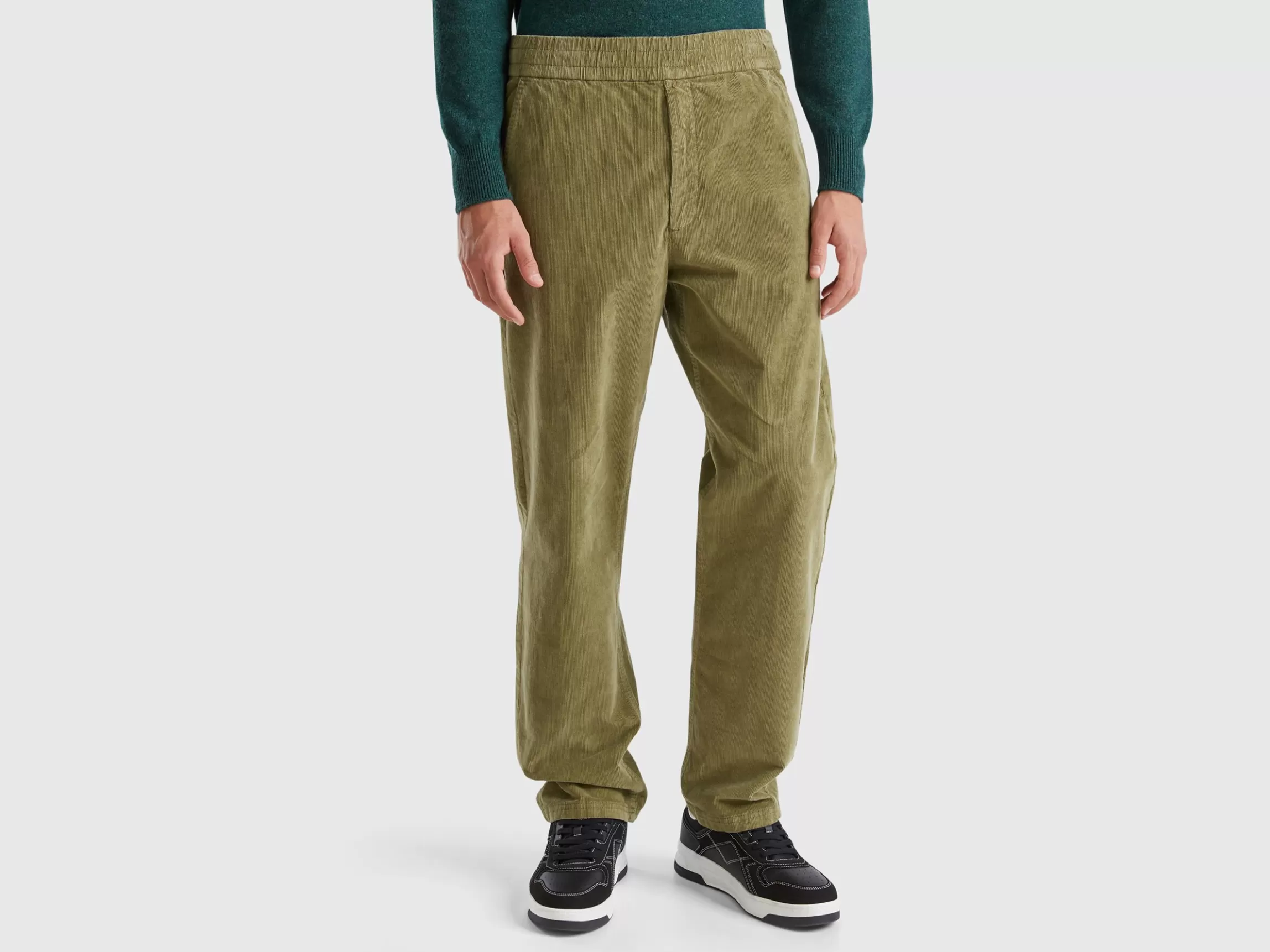 United Colors of Benetton Velvet joggers with drawstring