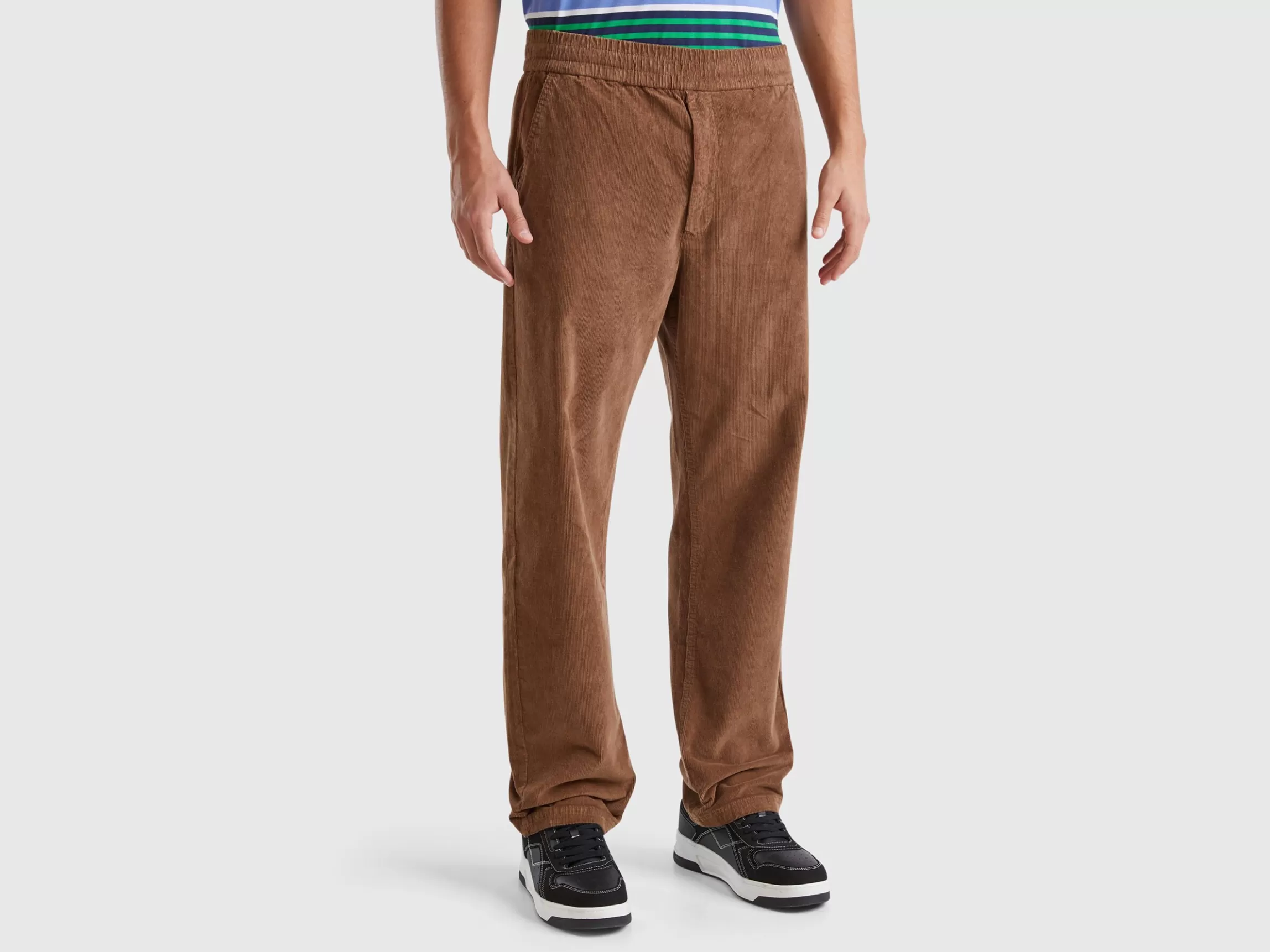 United Colors of Benetton Velvet joggers with drawstring