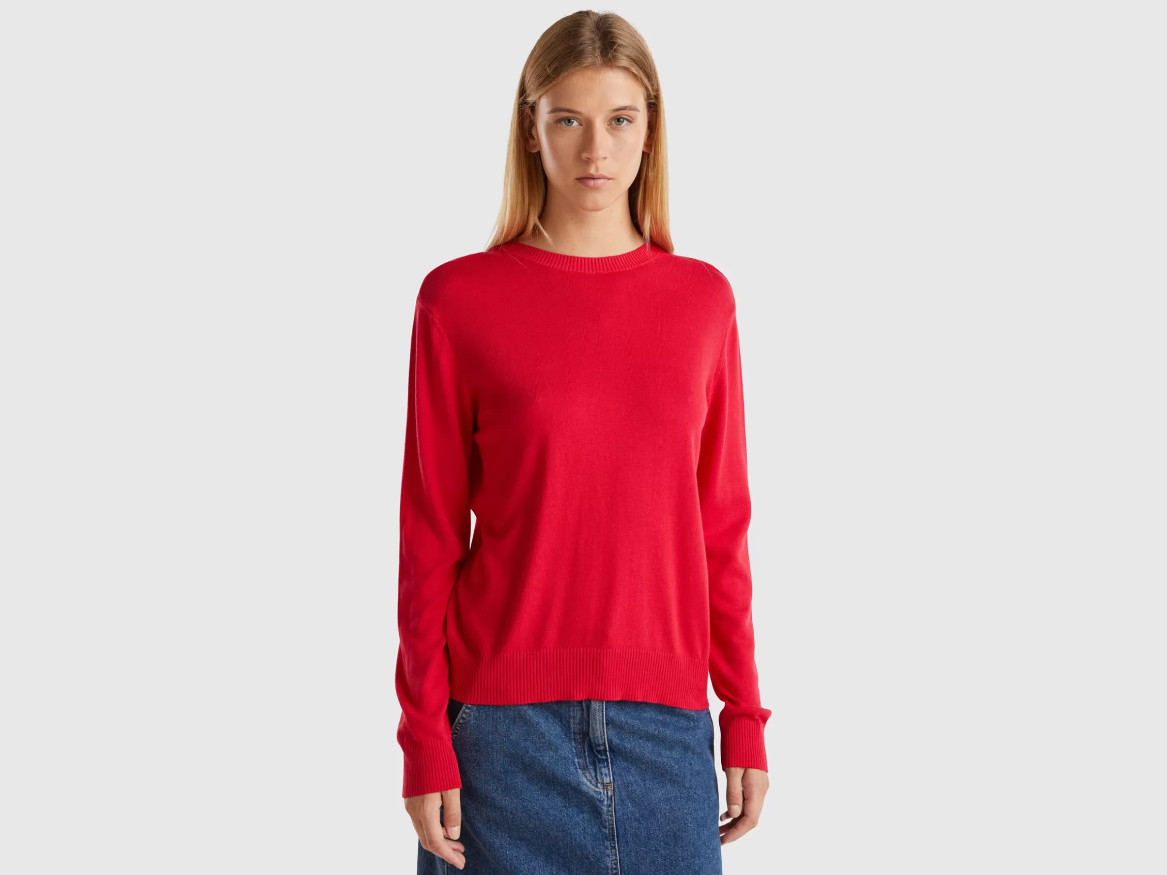 United Colors of Benetton V-neck sweater in Modal® blend