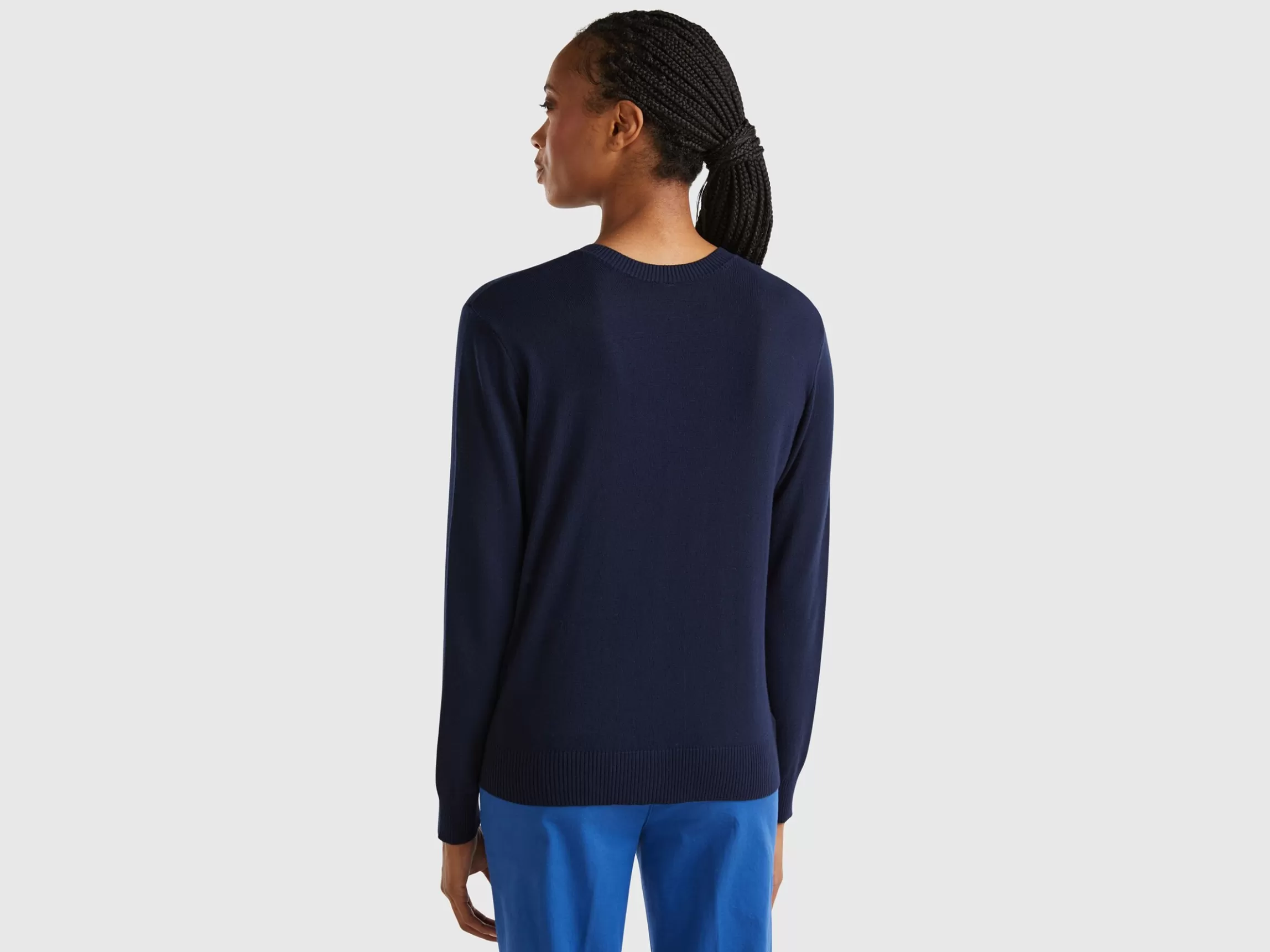 United Colors of Benetton V-neck sweater in Modal® blend