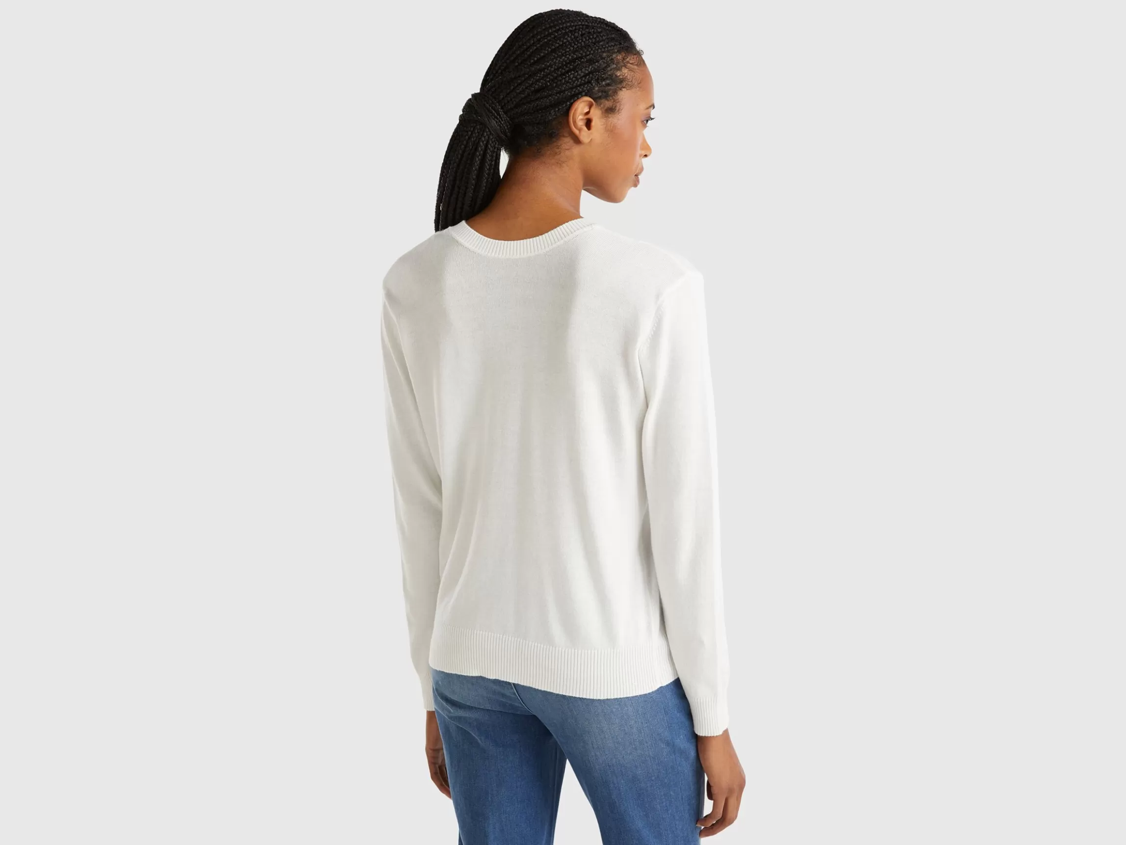 United Colors of Benetton V-neck sweater in Modal® blend