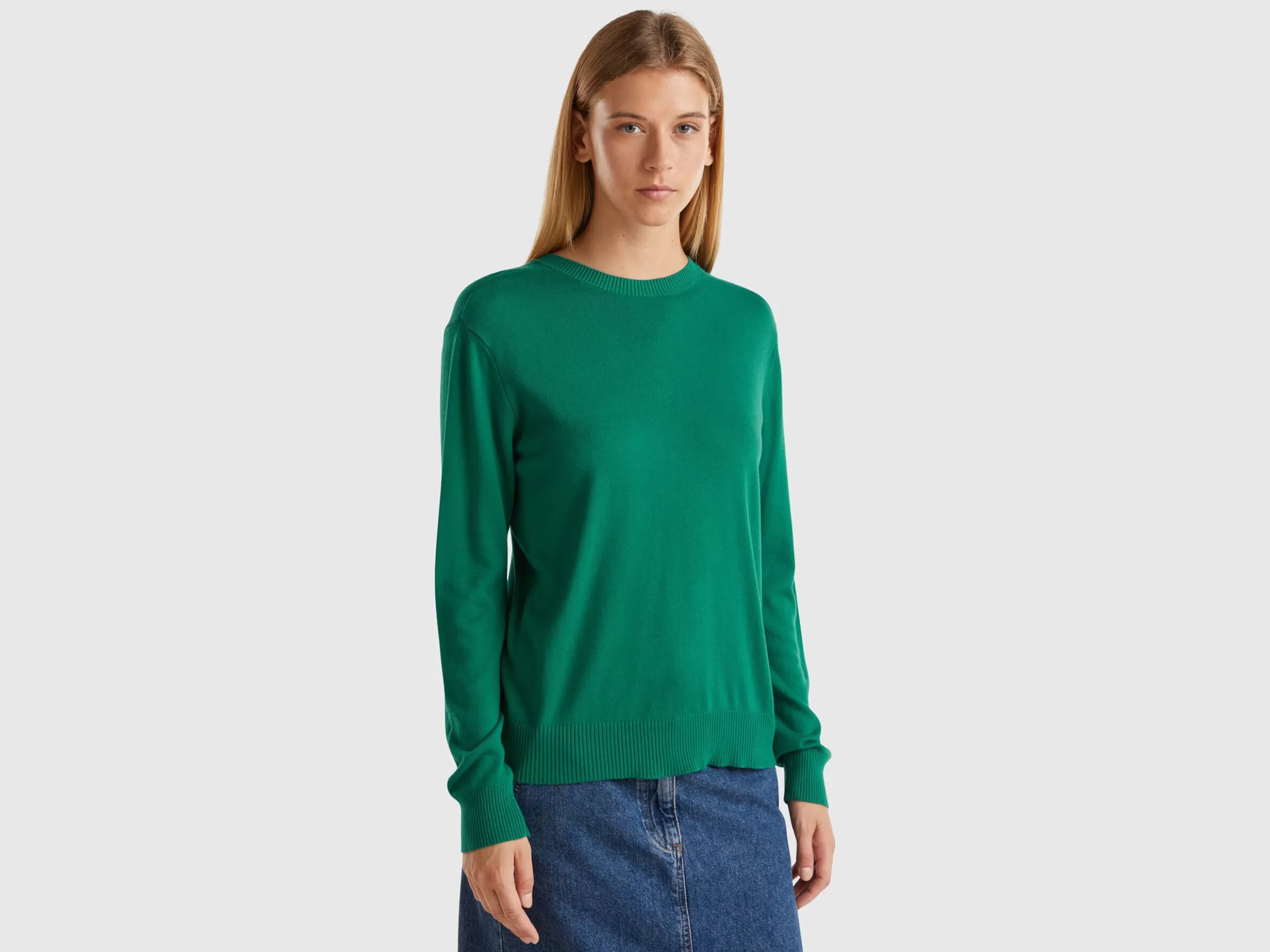 United Colors of Benetton V-neck sweater in Modal® blend