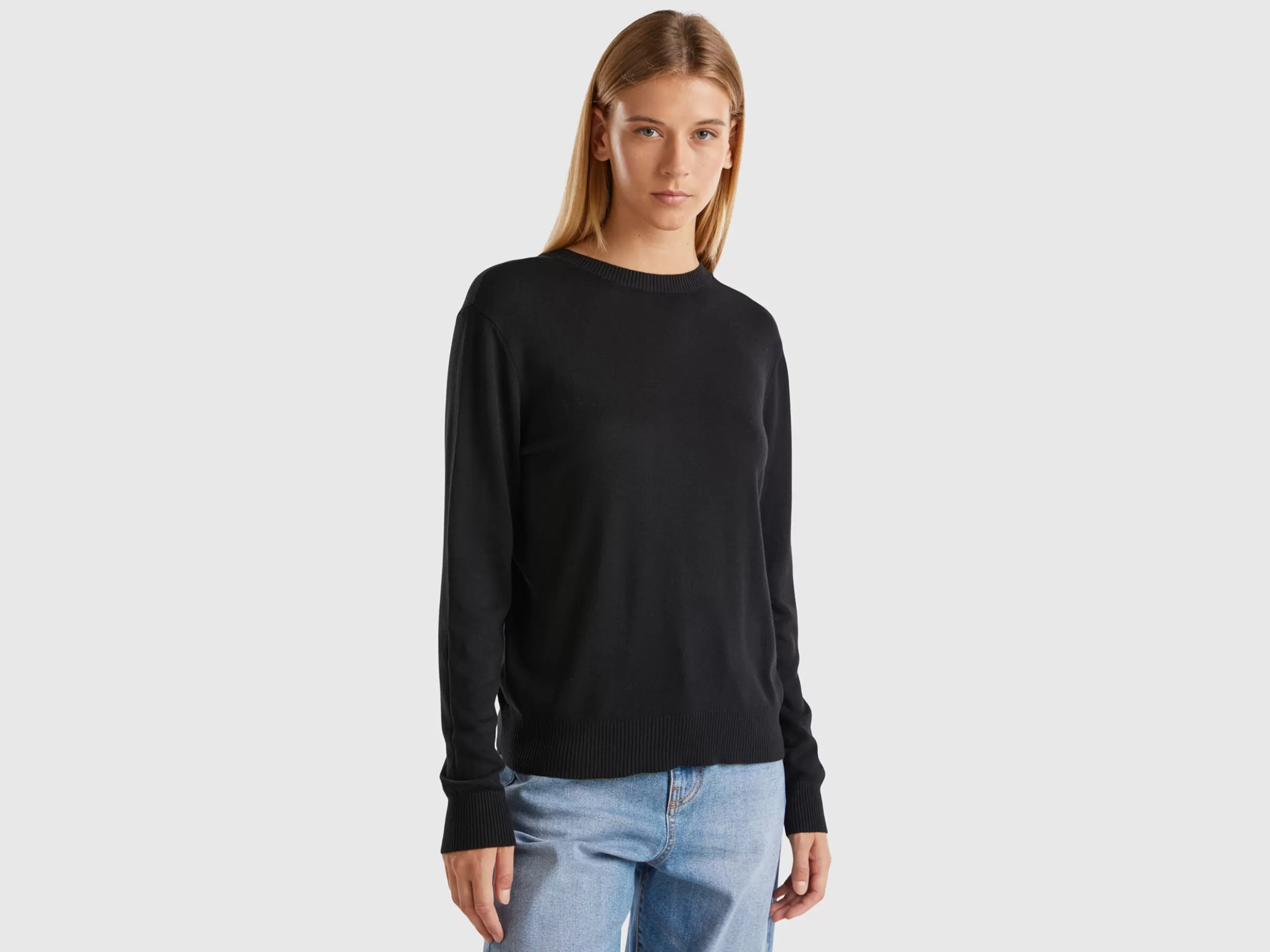 United Colors of Benetton V-neck sweater in Modal® blend