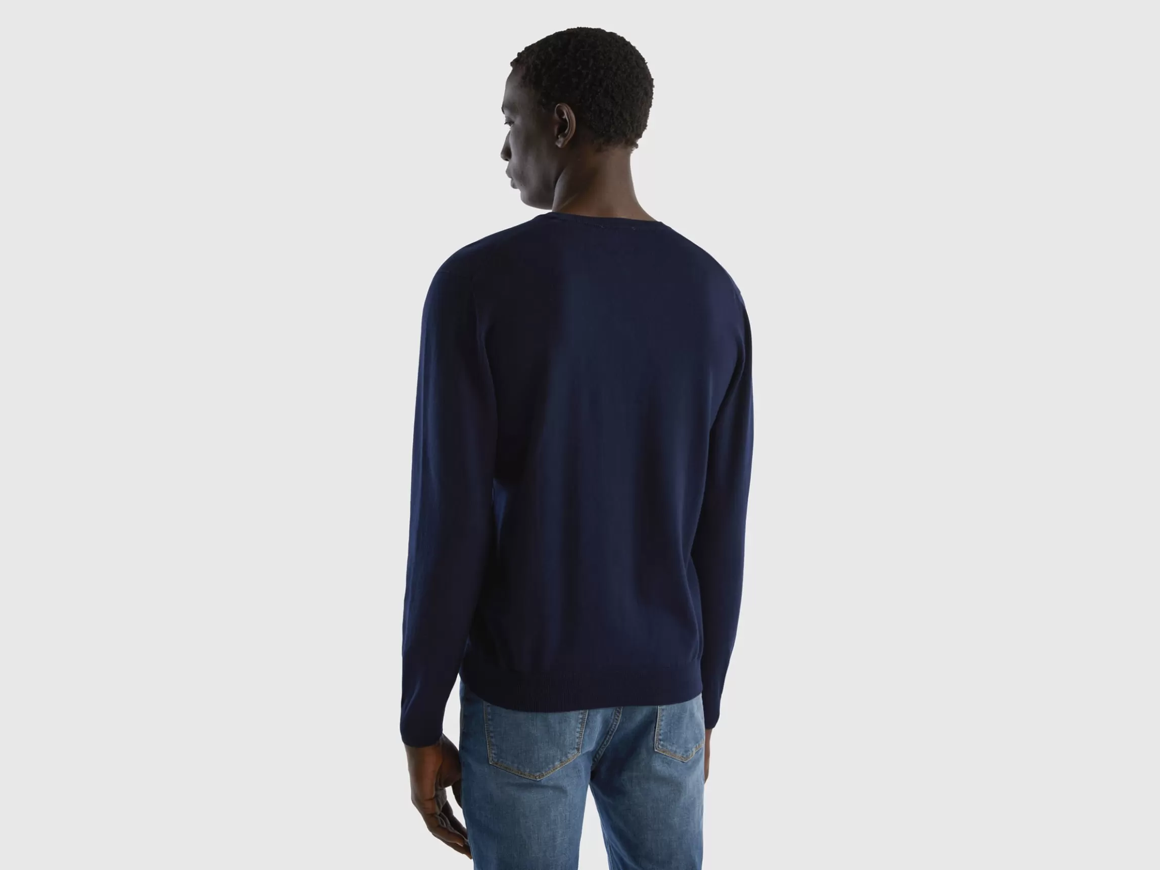 United Colors of Benetton V-neck sweater in pure cotton