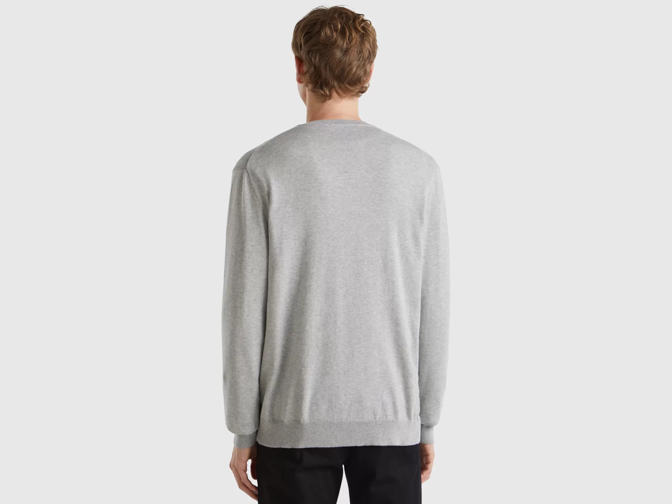 United Colors of Benetton V-neck sweater in pure cotton