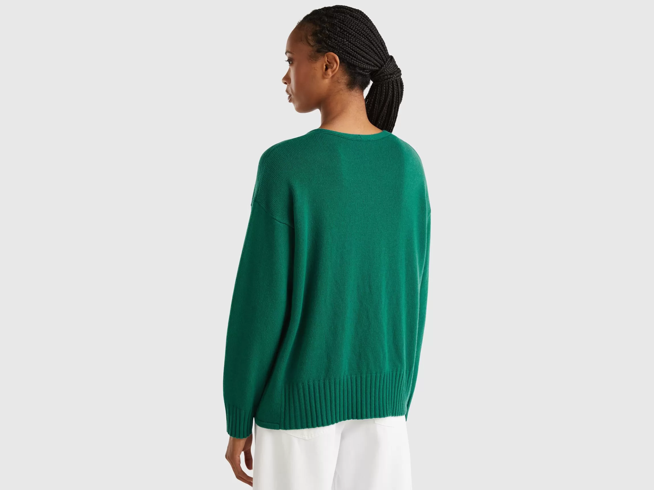 United Colors of Benetton V-neck sweater in wool blend