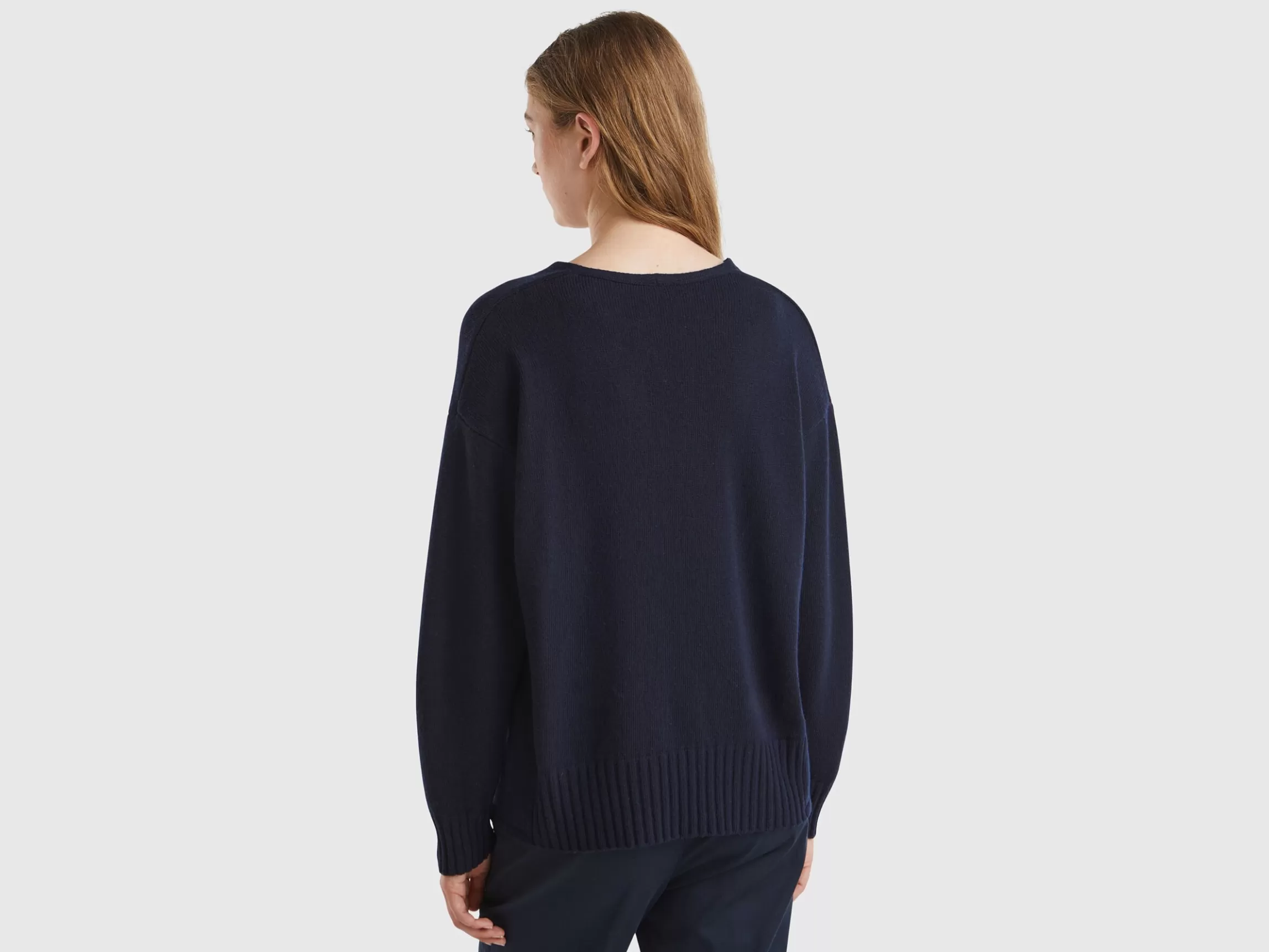 United Colors of Benetton V-neck sweater in wool blend