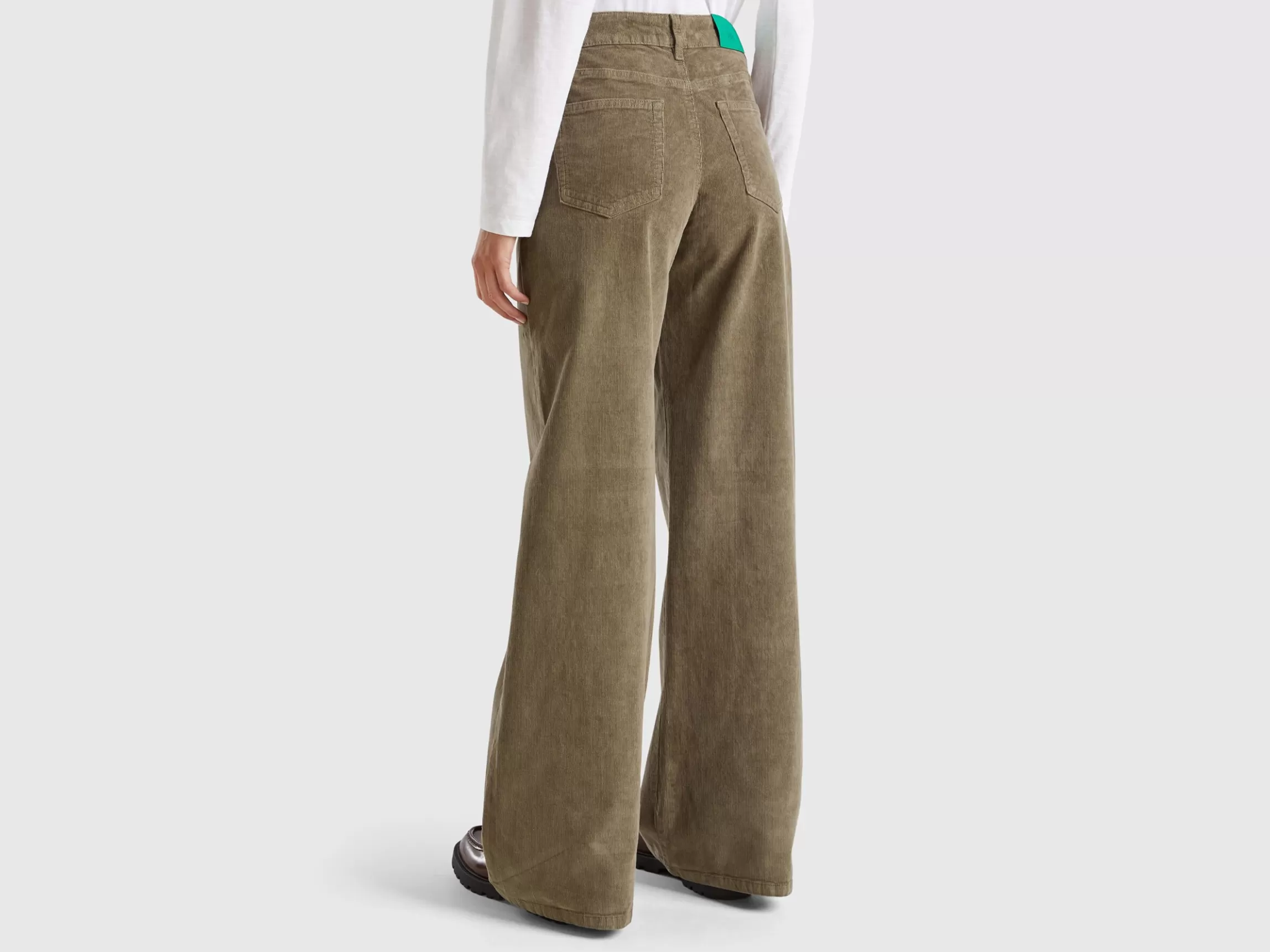 United Colors of Benetton Wide fit velvet trousers