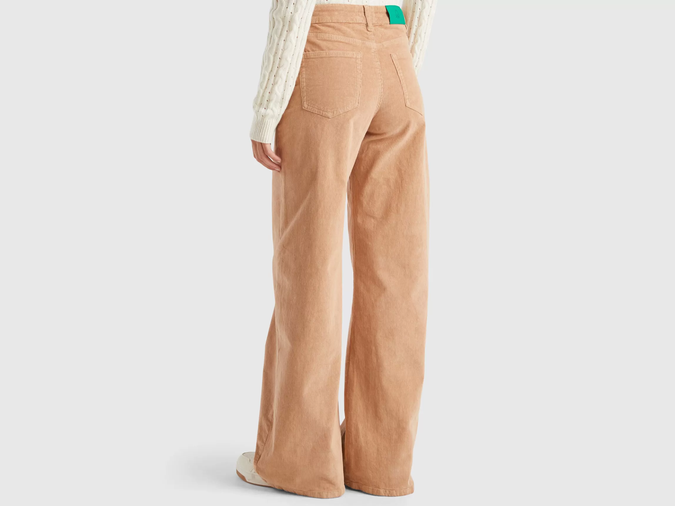 United Colors of Benetton Wide fit velvet trousers