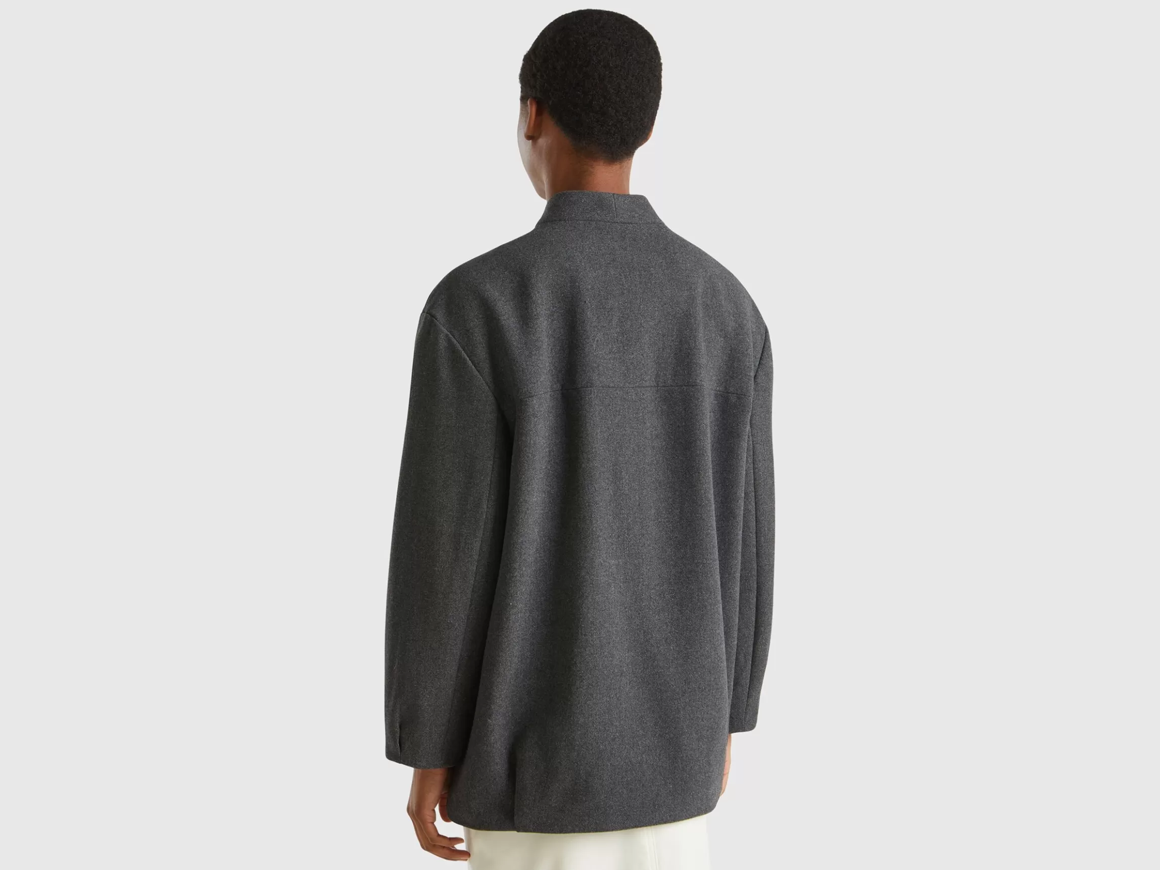 United Colors of Benetton Wool blend bomber coat