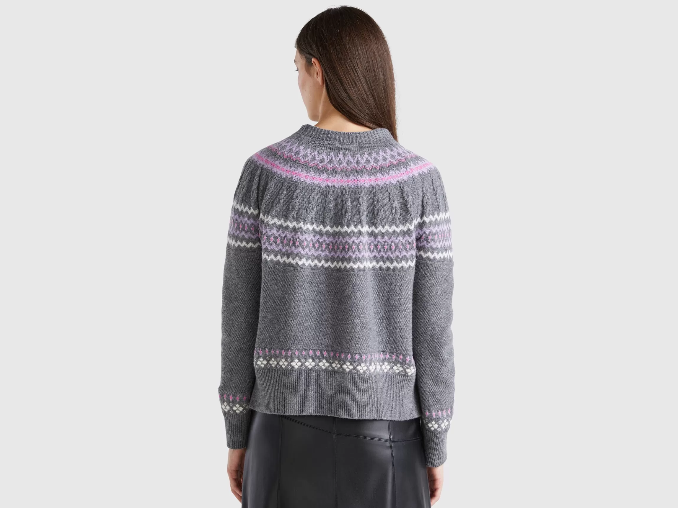 United Colors of Benetton Wool blend jacquard sweater