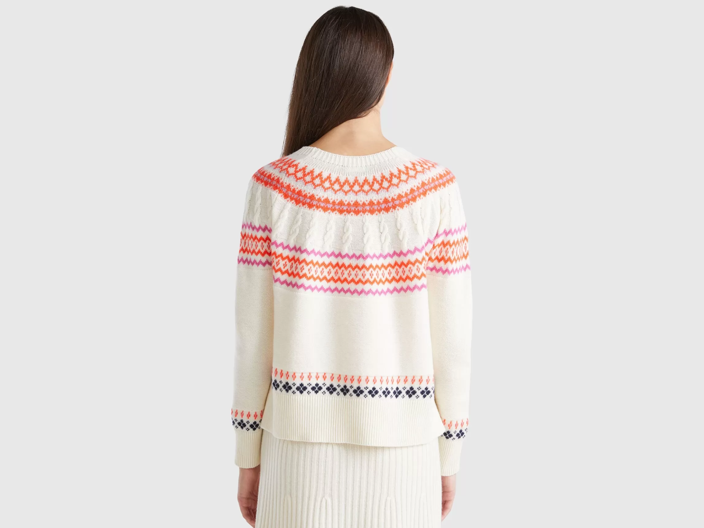 United Colors of Benetton Wool blend jacquard sweater