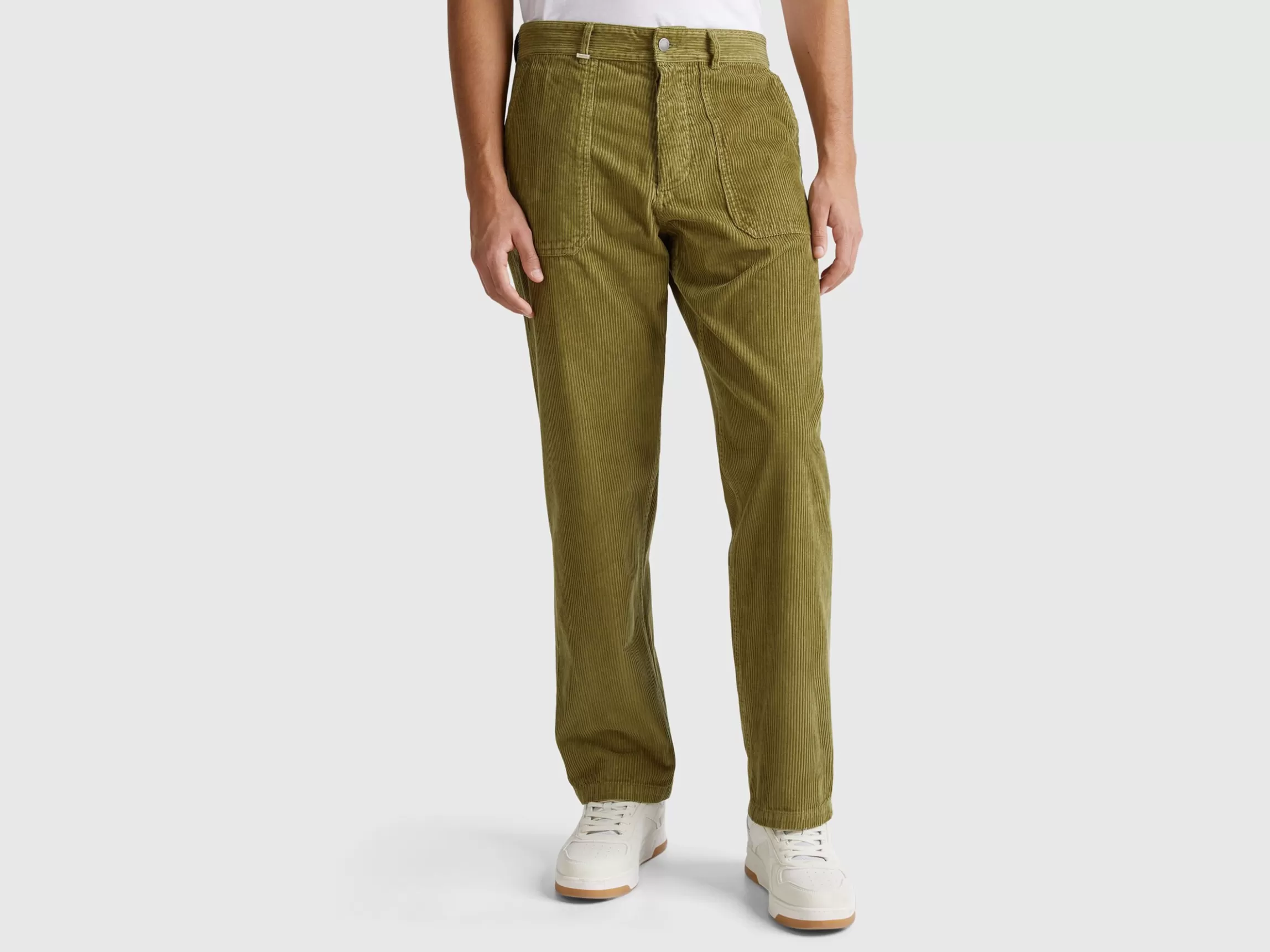 United Colors of Benetton Worker-style velvet trousers