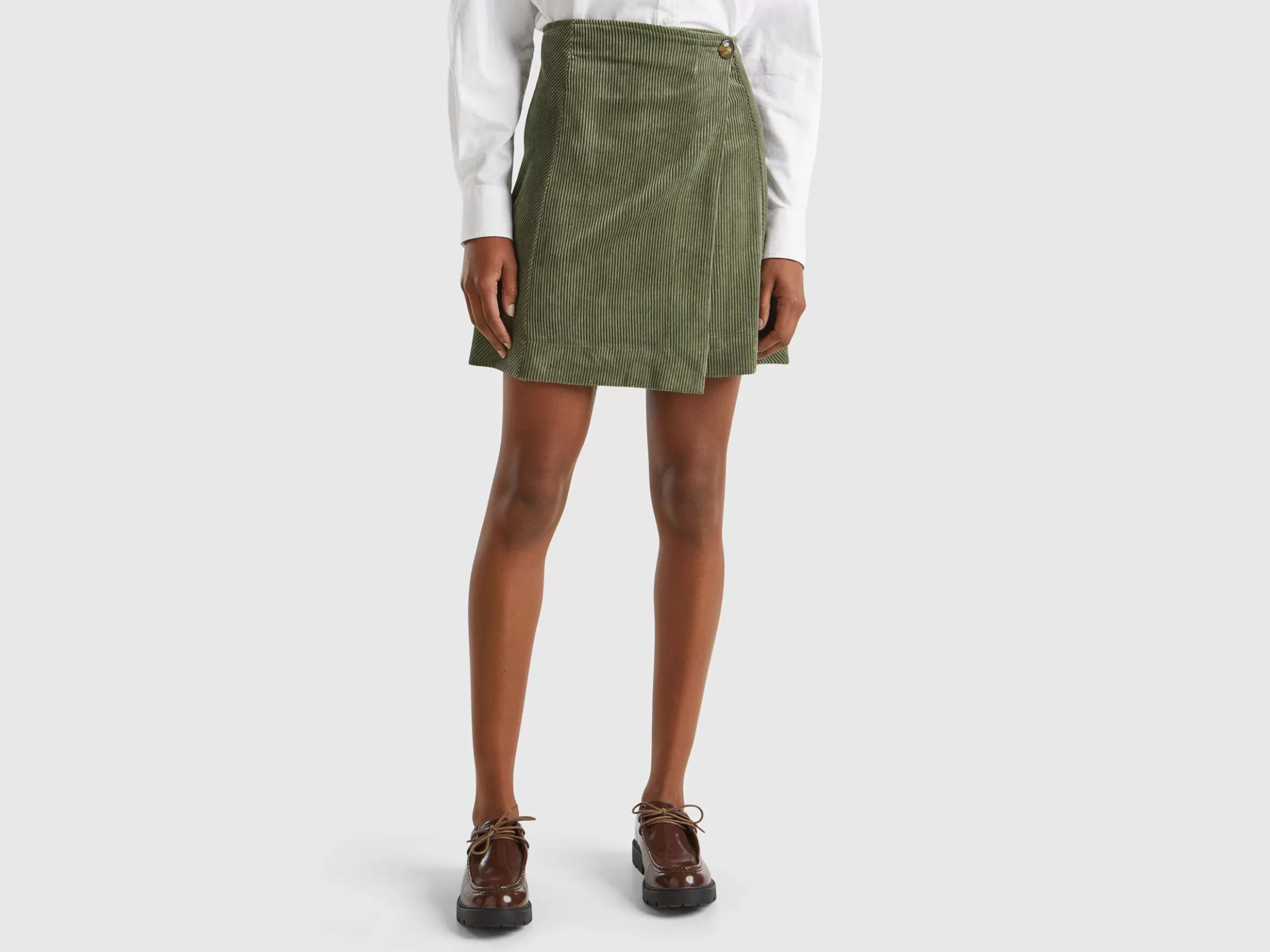 United Colors of Benetton Wrap mini skirt in velvet