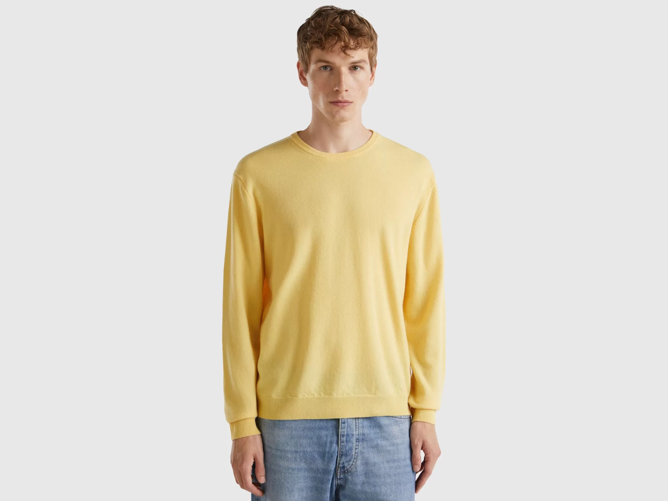 United Colors of Benetton crew neck sweater in pure Merino wool