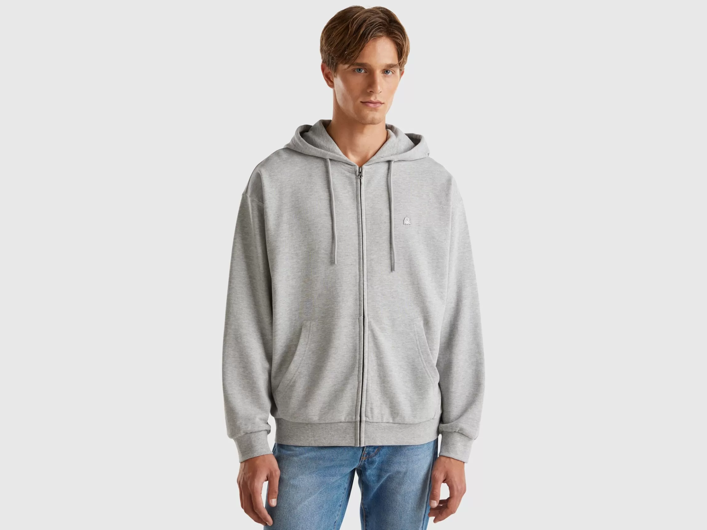 United Colors of Benetton Zip-up hoodie in cotton