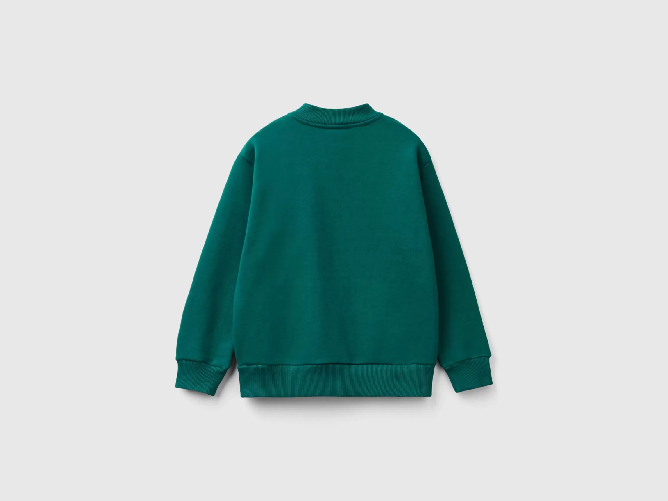 United Colors of Benetton Zip-up sweatshirt with slogan print